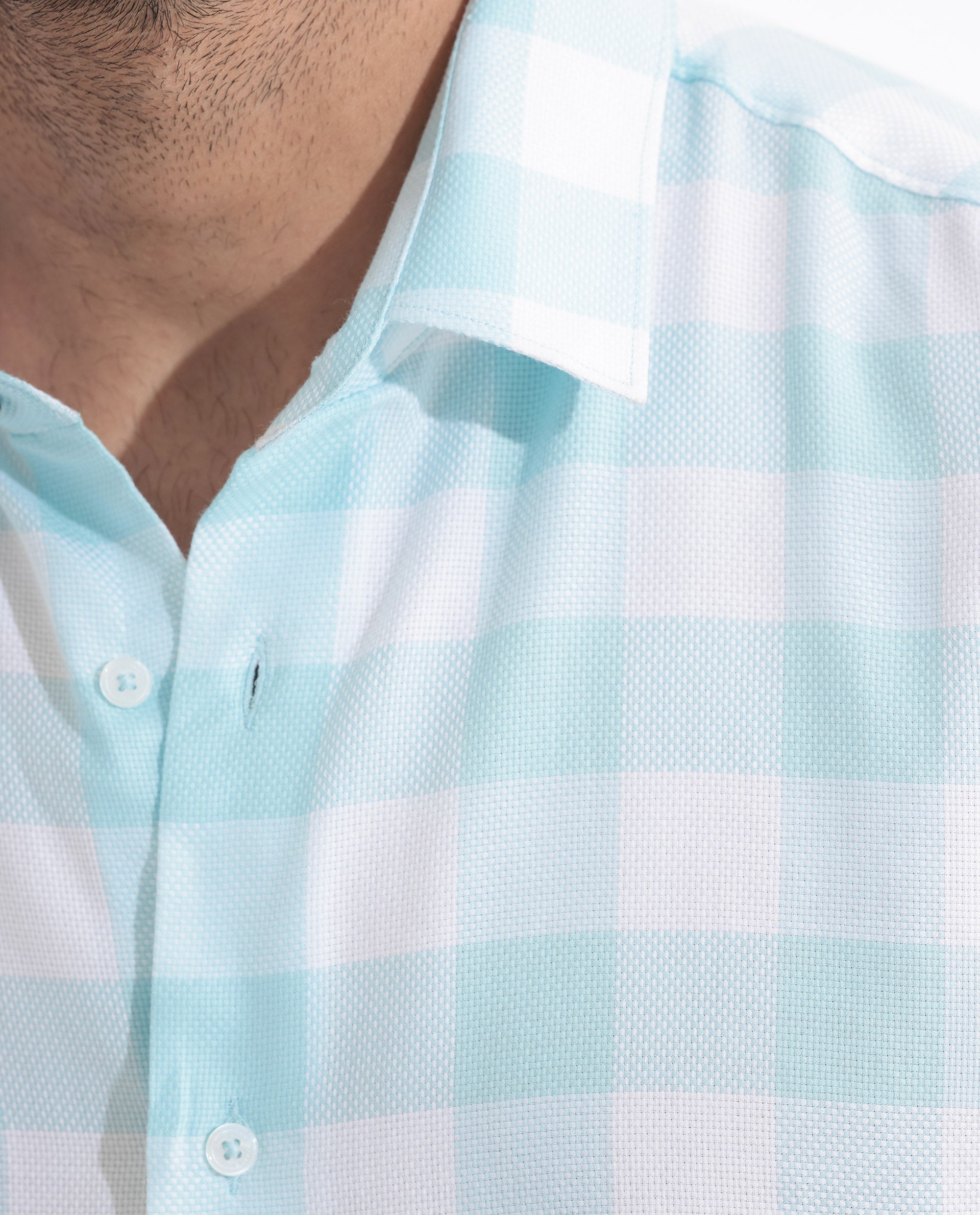 Rare Rabbit Men's Munich Blue Cotton Fabric Full Sleeves Checks Shirt