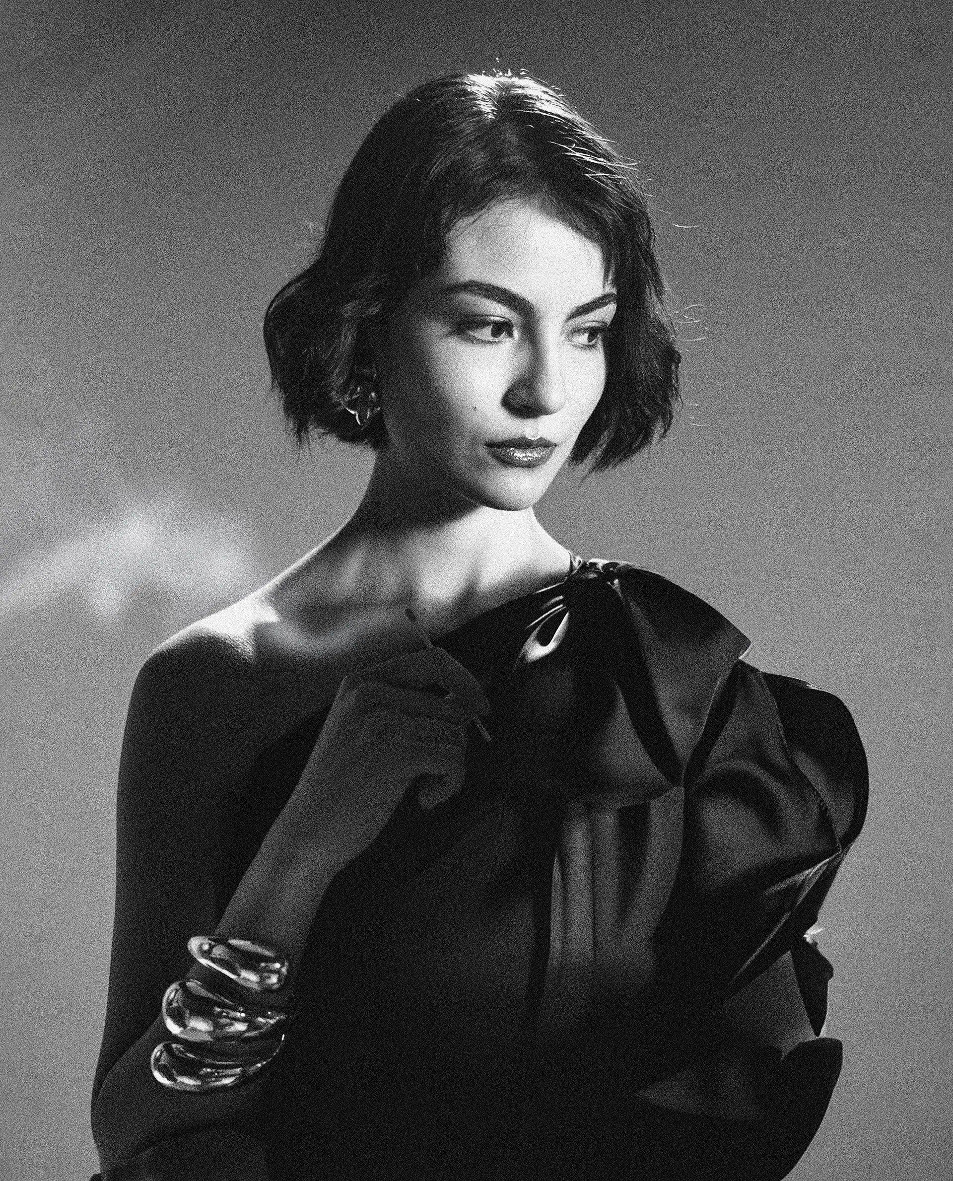 Rareism Women's Ankara Navy Satin One Shoulder Dyed One Shoulder Maxi Straight Fit Dress