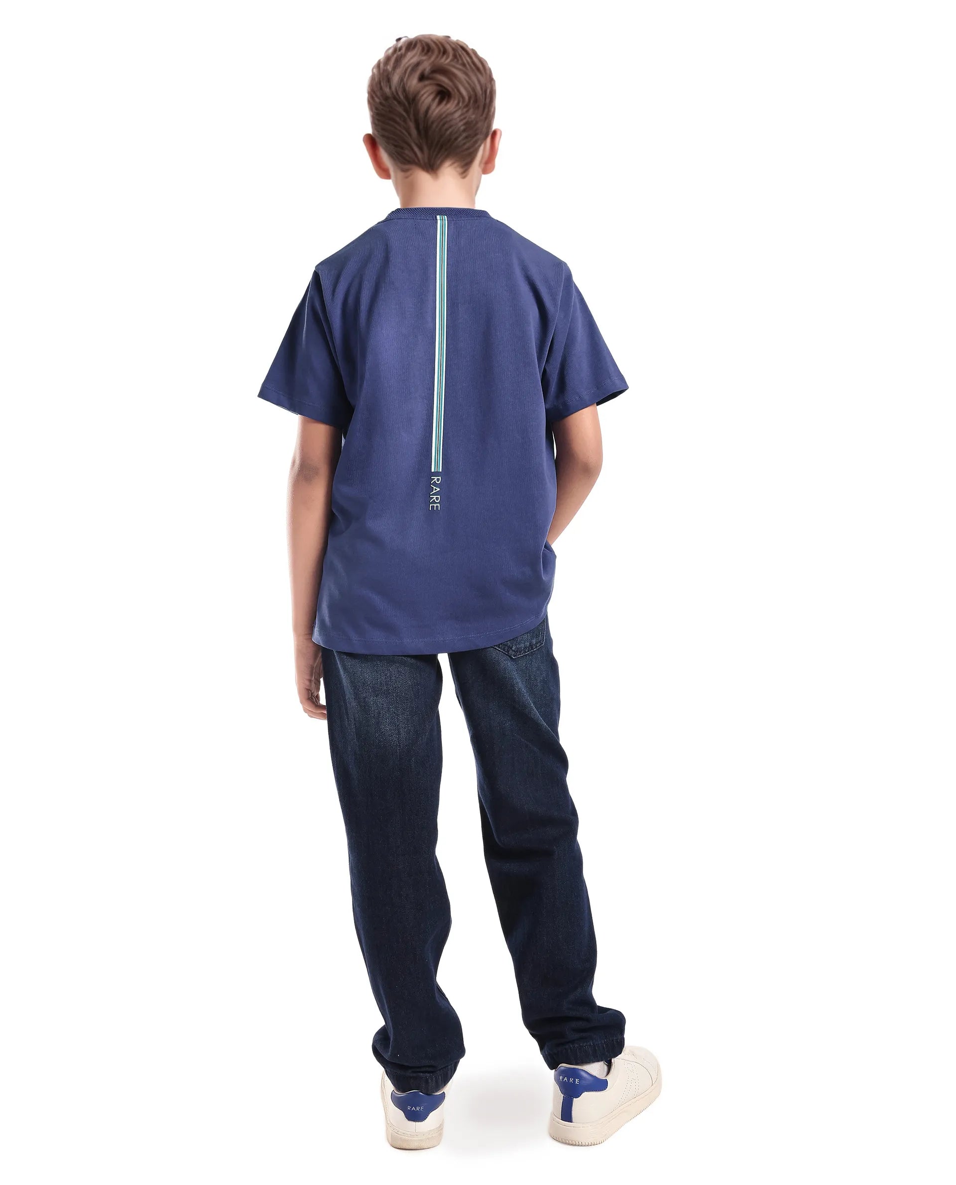 Rare Ones Kids Niall Dusky Purple Cotton Pull On Closure Pigment Print Boxy Fit T-Shirt