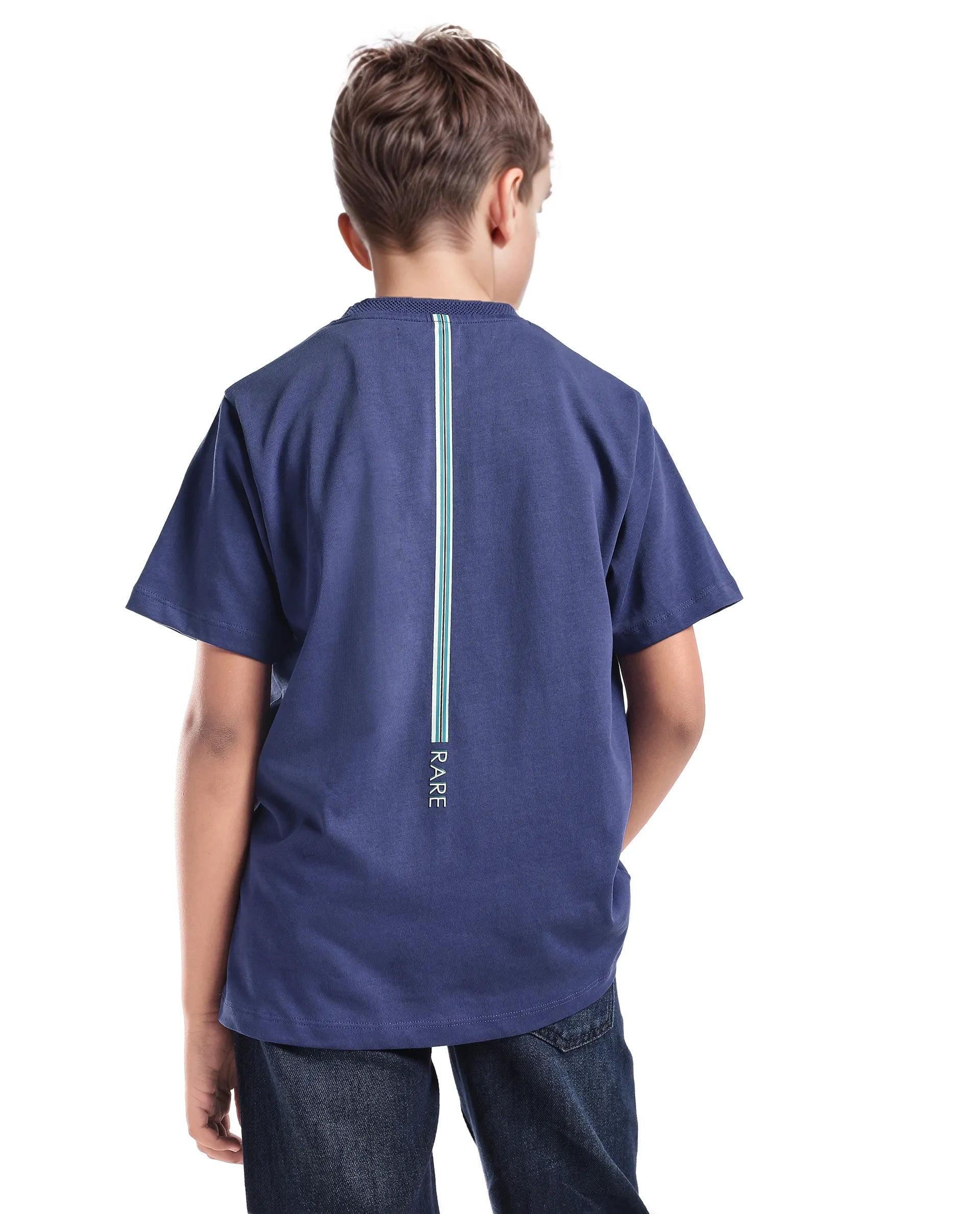 Rare Ones Kids Niall Dusky Purple Cotton Pull On Closure Pigment Print Boxy Fit T-Shirt