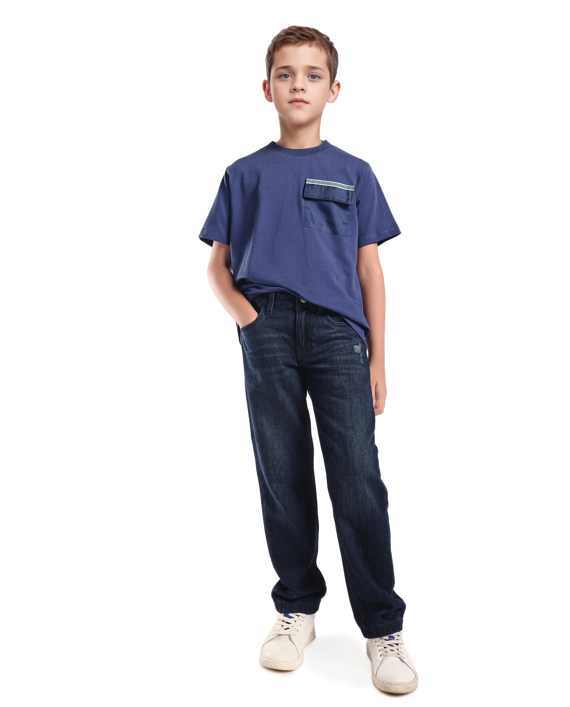 Rare Ones Kids Niall Dusky Purple Cotton Pull On Closure Pigment Print Boxy Fit T-Shirt