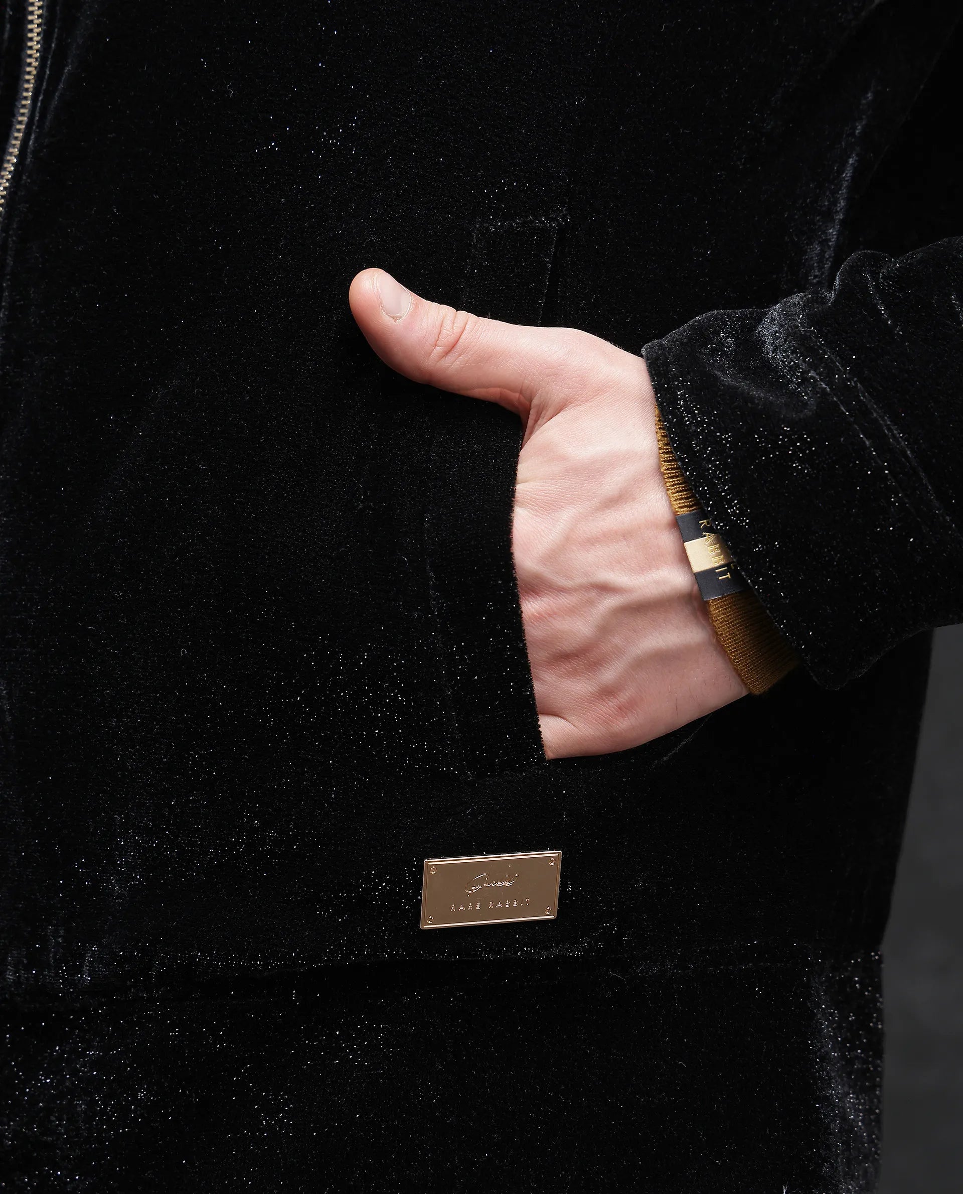 Rare Rabbit Men Otaki-2 Black Polyester Fabric Full Sleeve Collared Neck Zipper Closure Plain Jacket