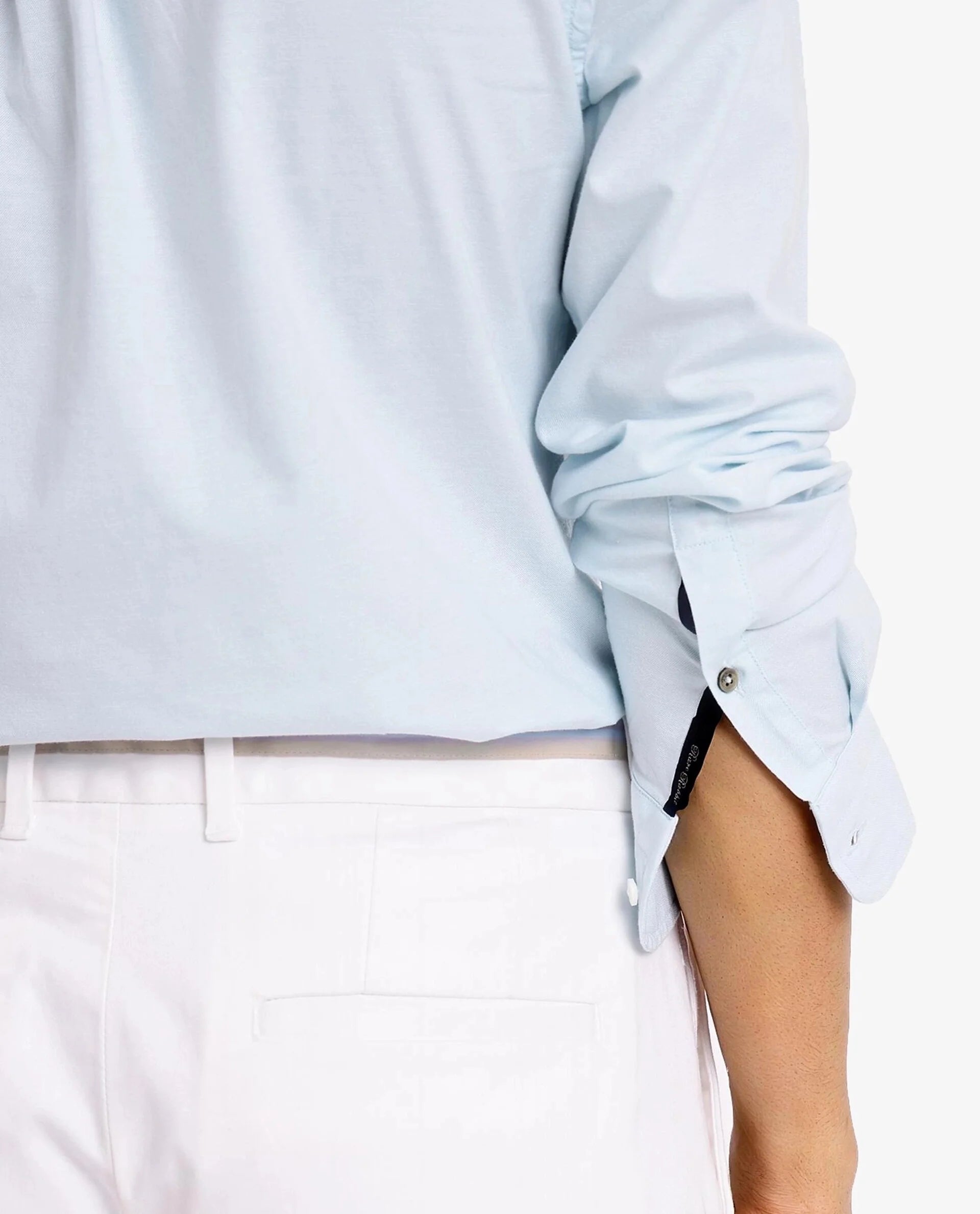 Rare Rabbit Men Oxo Pastel Turq Full Sleeve Collared Neck Button Closure Regular Fit Plain Shirt