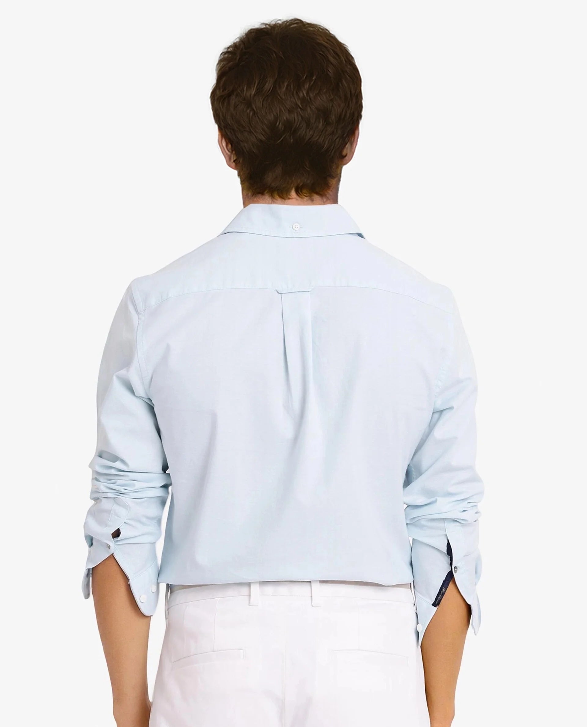 Rare Rabbit Men Oxo Pastel Turq Full Sleeve Collared Neck Button Closure Regular Fit Plain Shirt