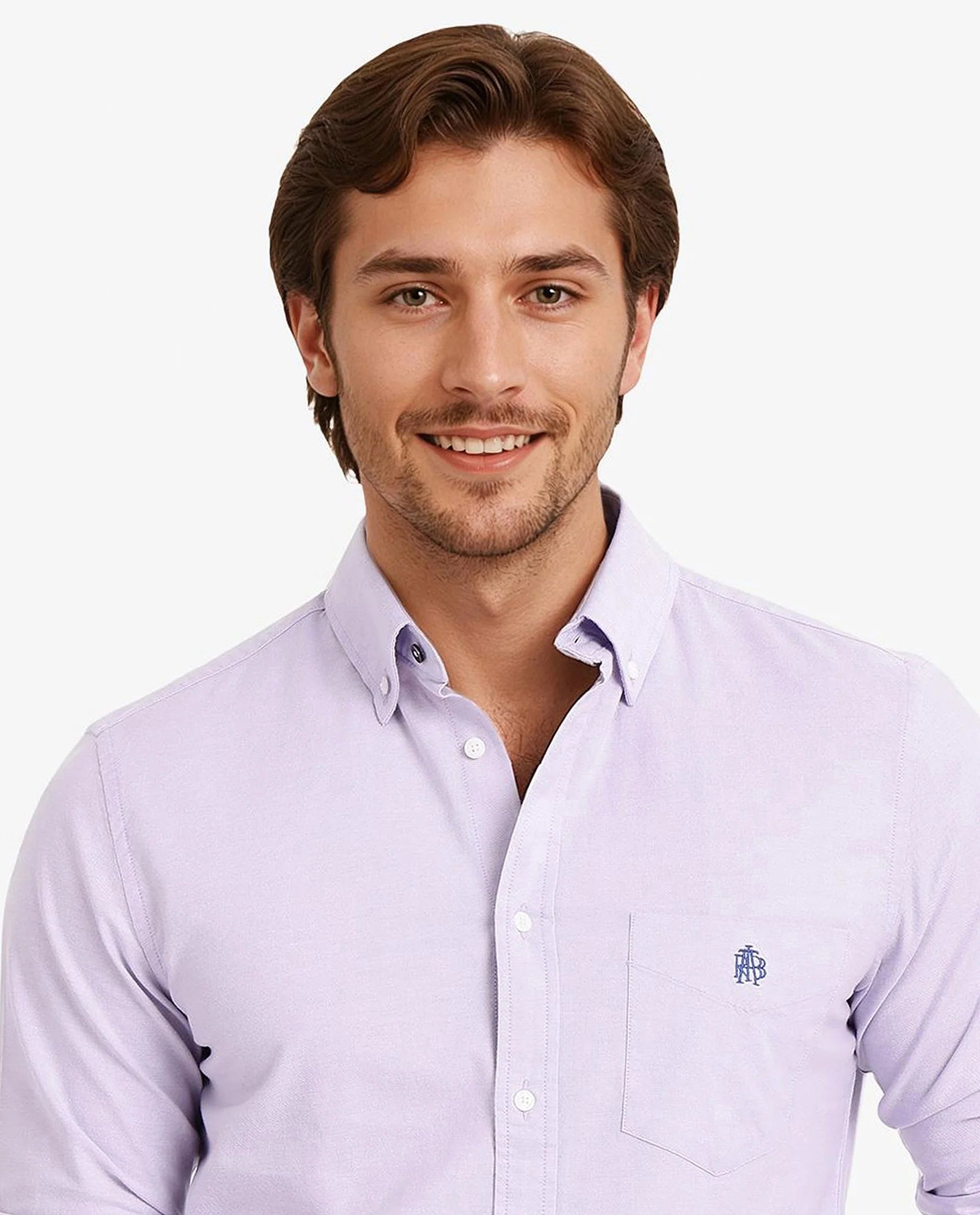 Rare Rabbit Men Oxob Light Purple Full Sleeve Collared Neck Button Closure Regular Fit Plain Shirt