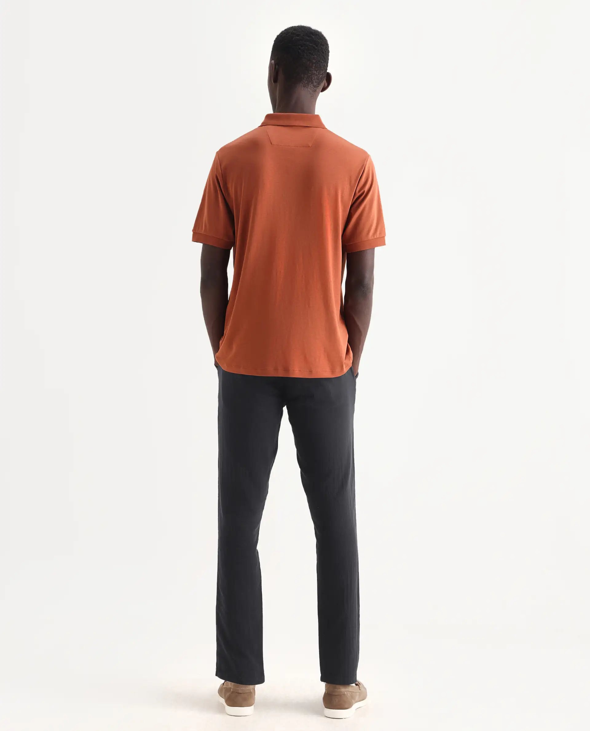 Rare Rabbit Men's Pastor-3 Black Cotton Plain Regular Fit Trouser