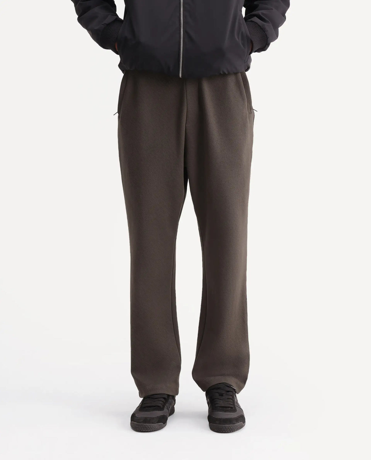 Rare Rabbit Men's Costo-T-A26 Olive Cotton Blend Relaxed Plain Track Pant