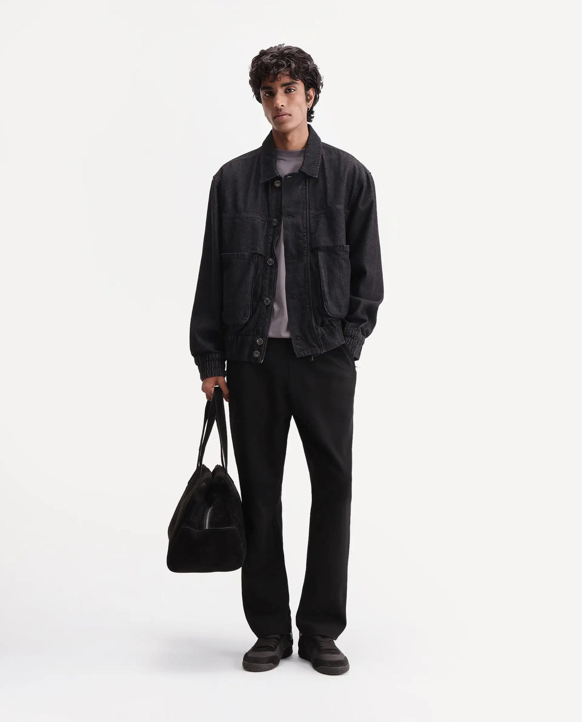 Rare Rabbit Men's Costo-T-A26 Black Cotton Blend Relaxed Plain Track Pant