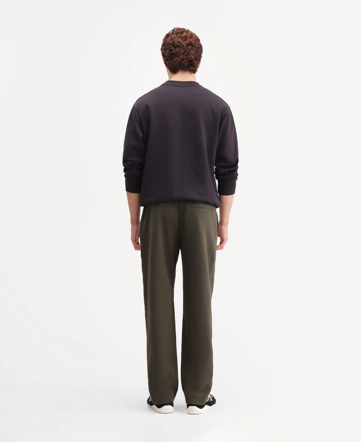 Rare Rabbit Men's Kore-T Brown Cotton Blend Regular Plain Track Pant