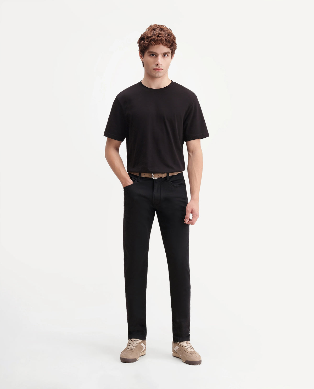 Rare Rabbit Men's Kor B Primary Black Cotton Blend Hawk Slim Plain Jeans