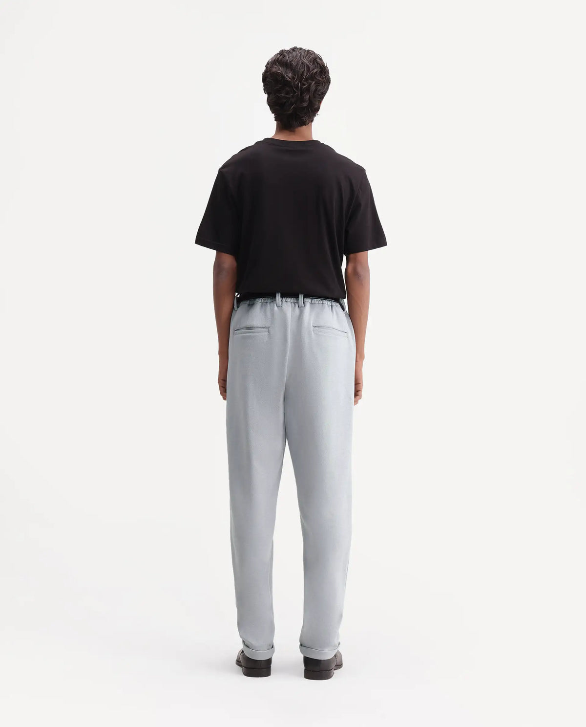 Rare Rabbit Men's Zor Light Grey Cotton Blend  Relaxed Plain Trouser