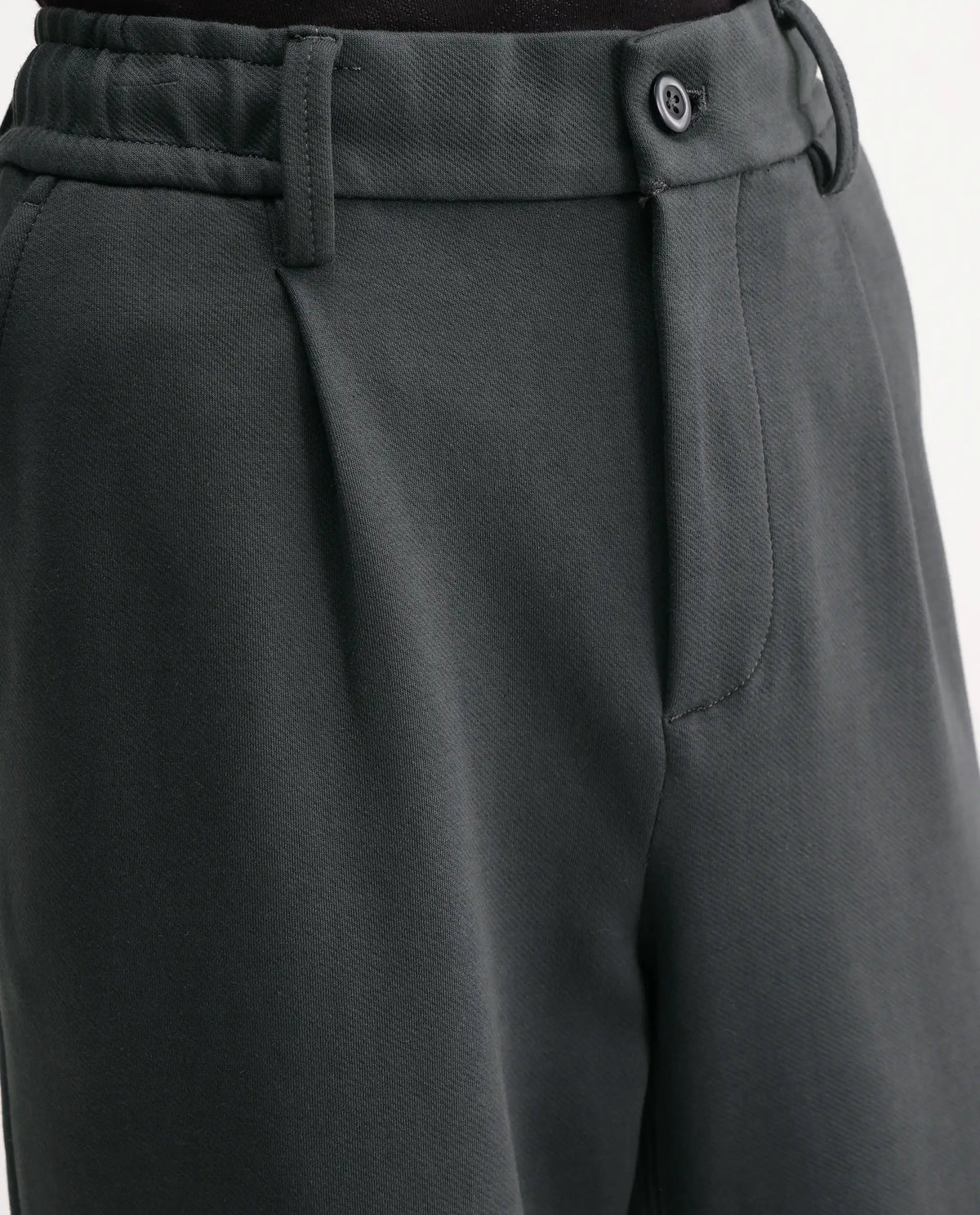Rare Rabbit Men's Zor Dark Grey Cotton Blend  Relaxed Plain Trouser