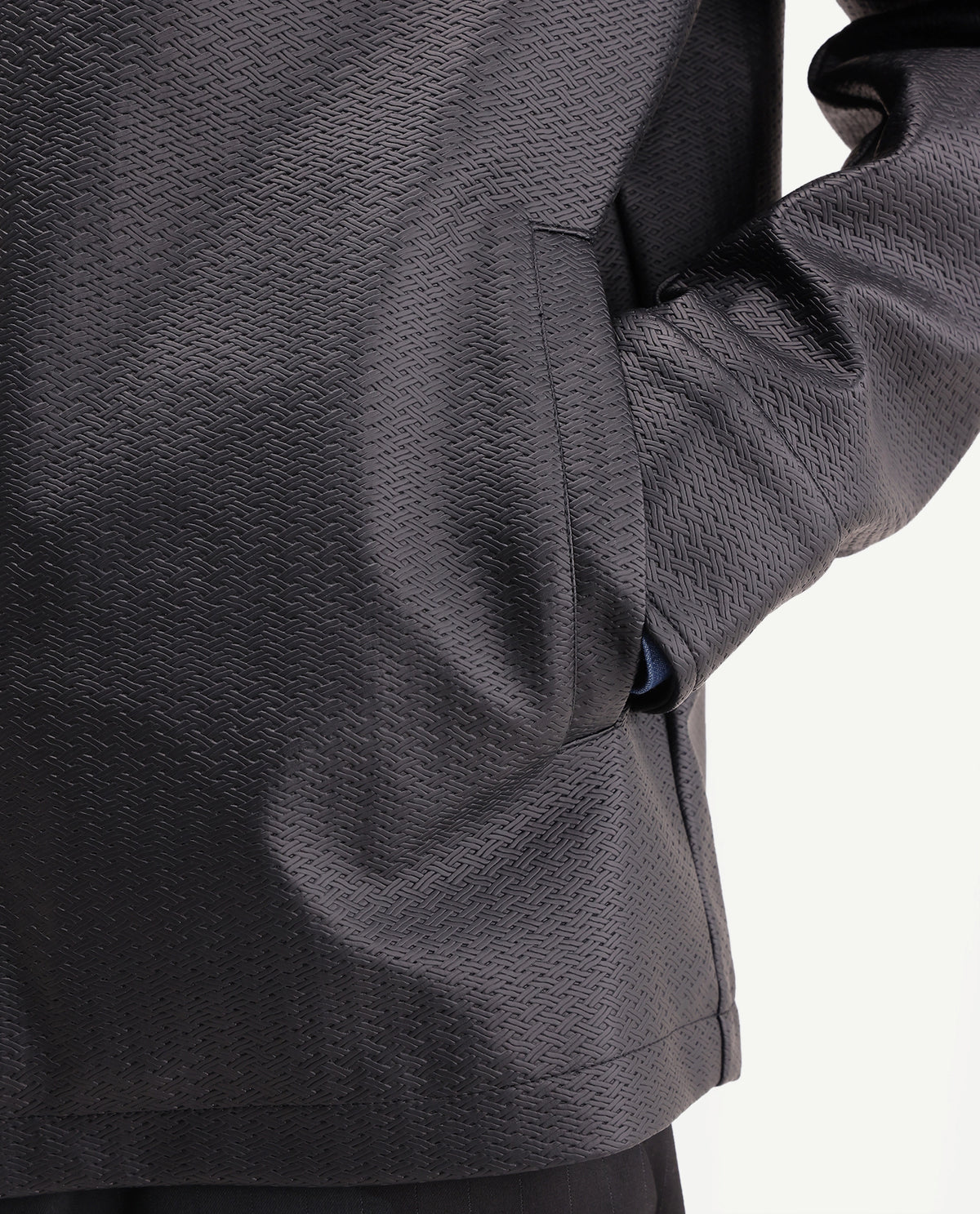 Rare Rabbit Men's Mars Black Polyester Spread Collar Regular Plain Jacket