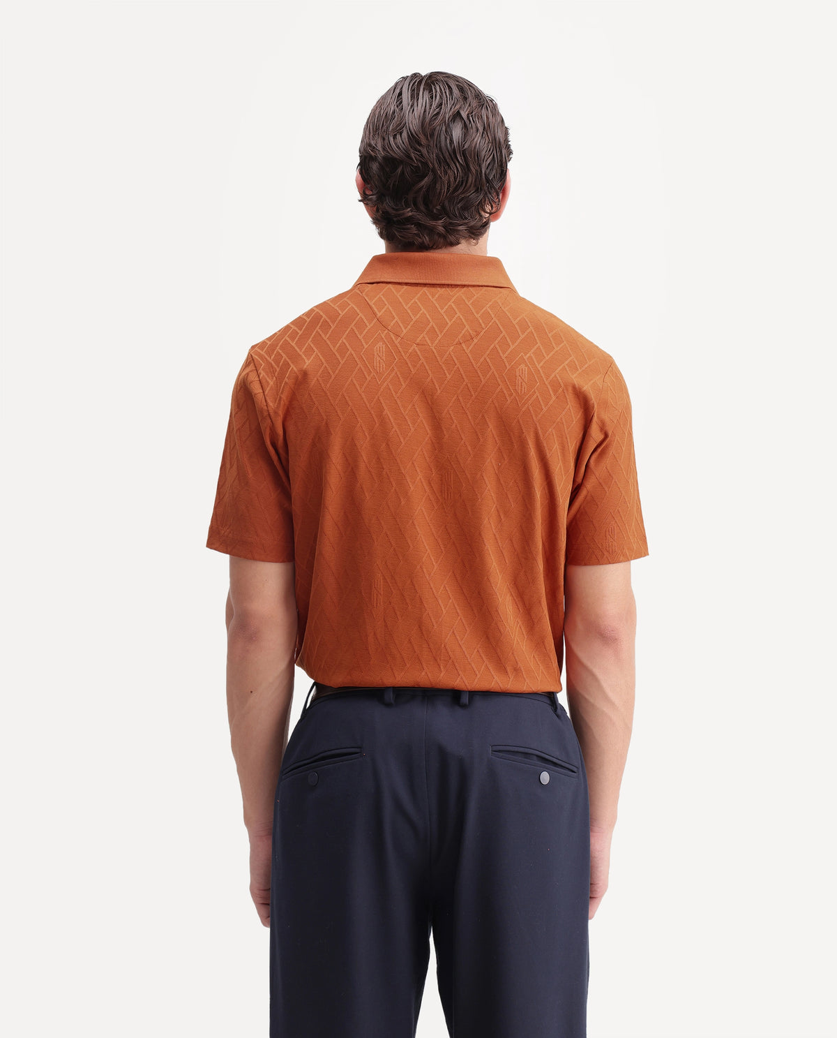 Rare Rabbit Men's West Red Cotton Spread Collar Regular Plain Polo