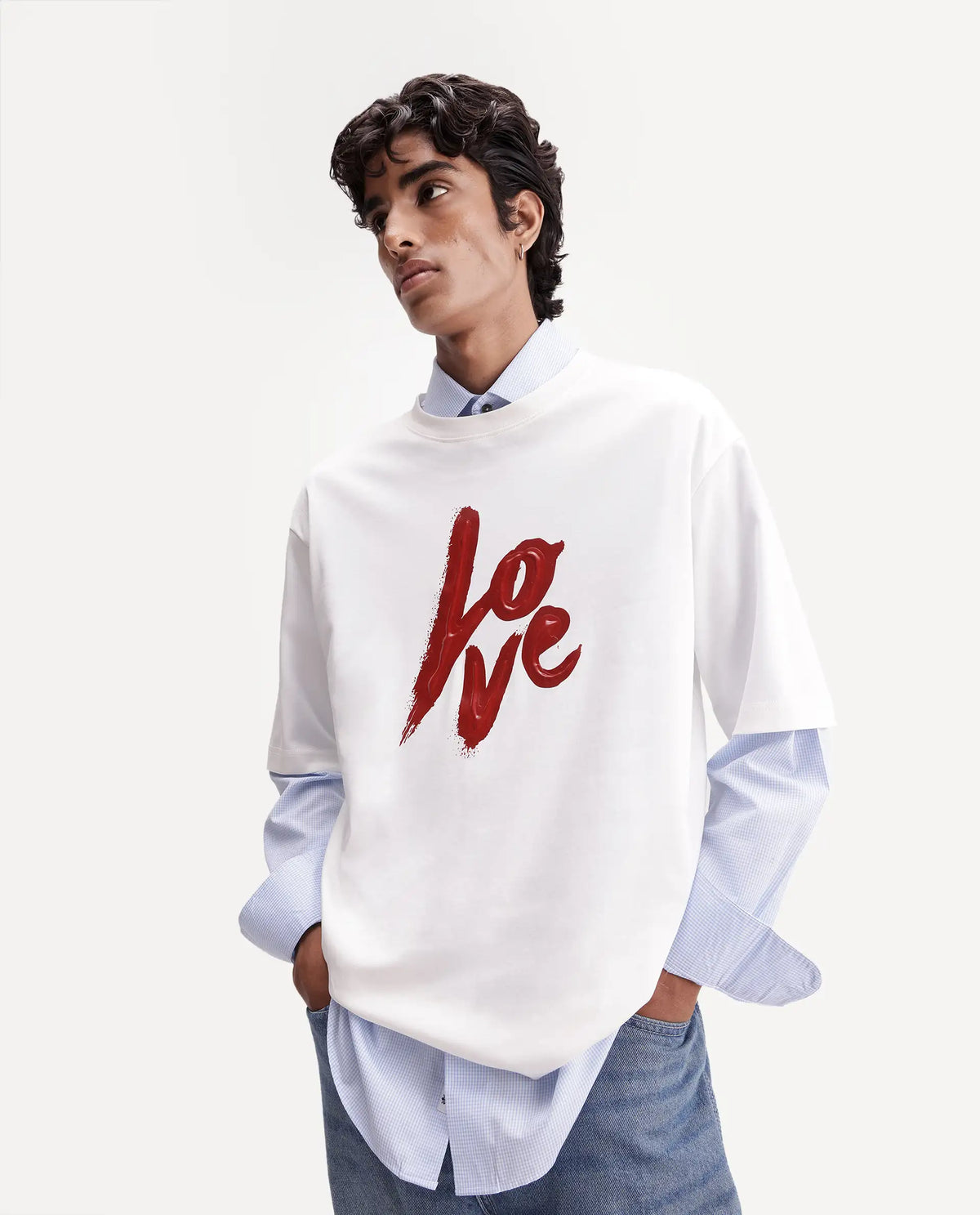Rare Rabbit Men's Argos Off White Cotton Crew Neck Regular Graphic Print T-Shirt
