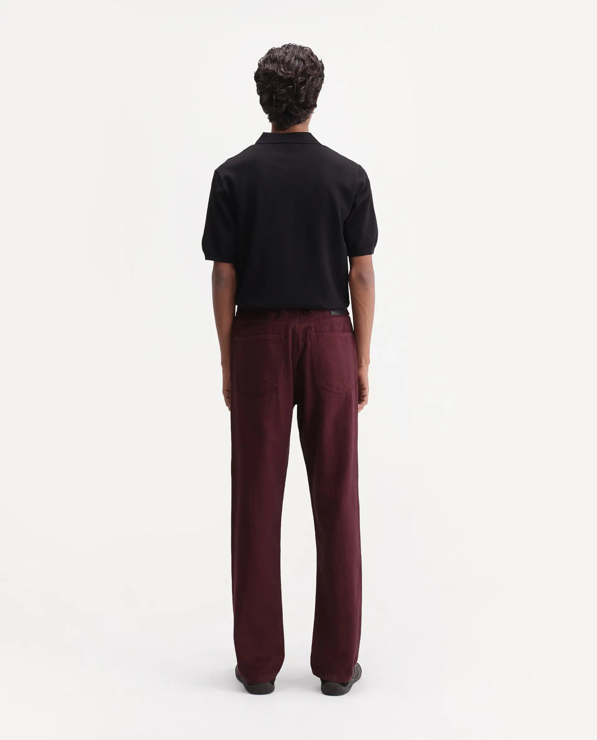 Rare Rabbit Men's Zola Maroon Cotton Morris Regular Plain Jeans
