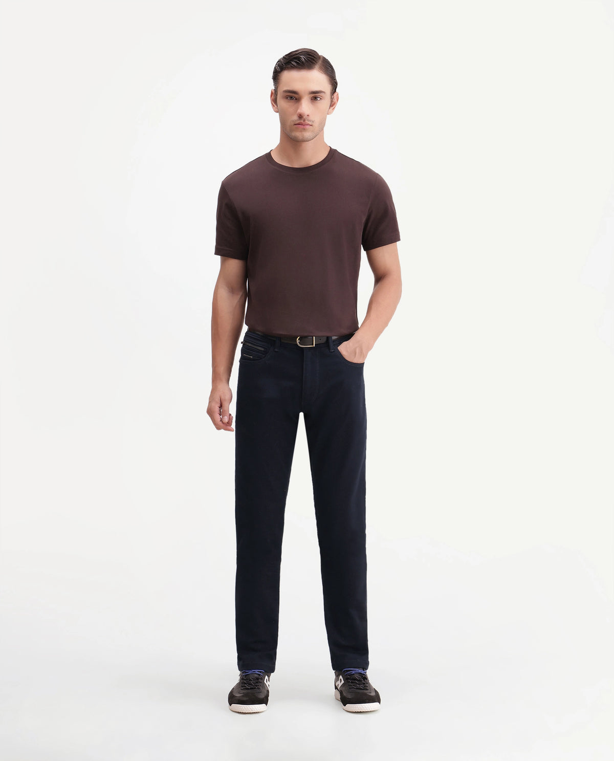 Rare Rabbit Men's Kor W White Cotton Blend Hawk Slim Plain Jeans