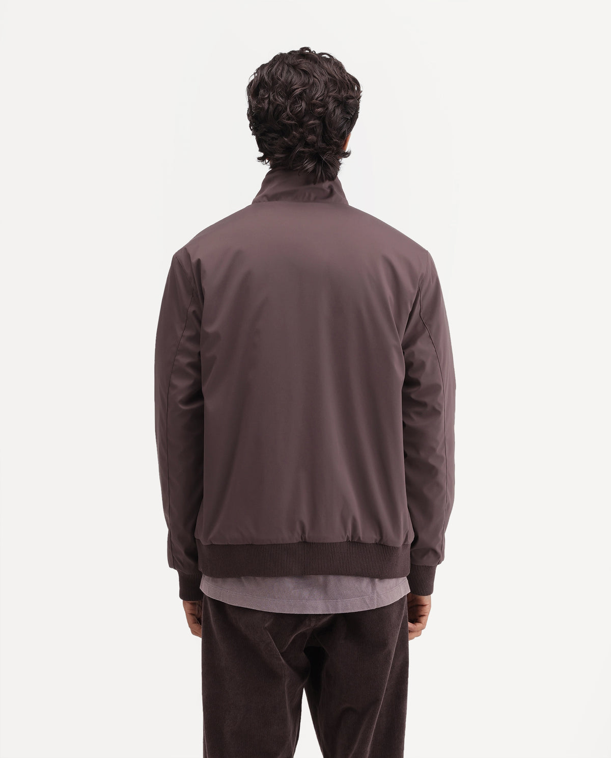Rare Rabbit Men's Kimi Dark Maroon Polyester High Neck Regular Plain Jacket