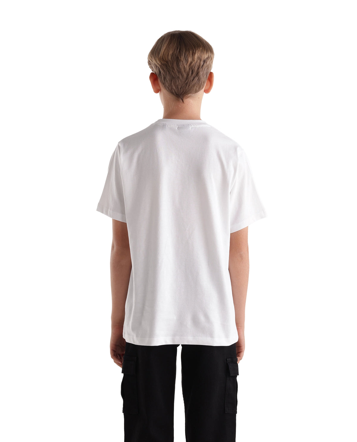 Rare Ones Kids Fumio-T Off White Cotton Crew Neck Regular Plain T-Shirt