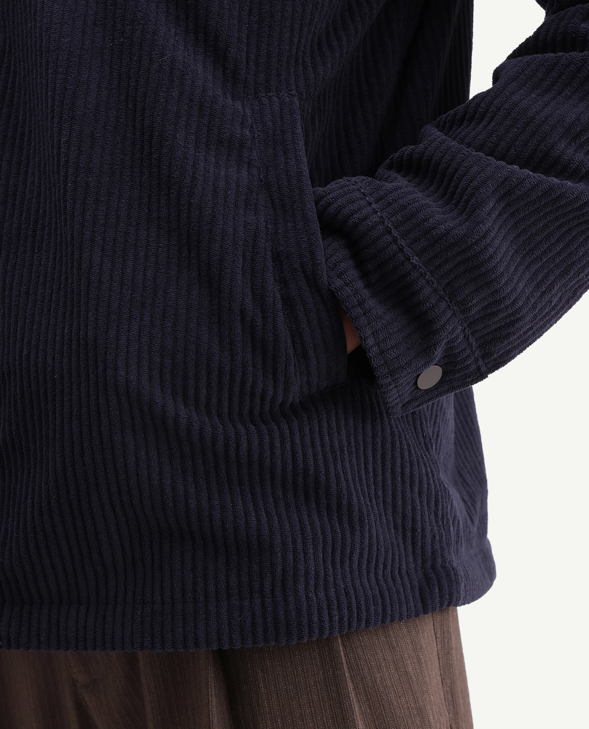 Rare Rabbit Men Liro Primary Navy Polyester Spread Collar Plain Regular Jacket