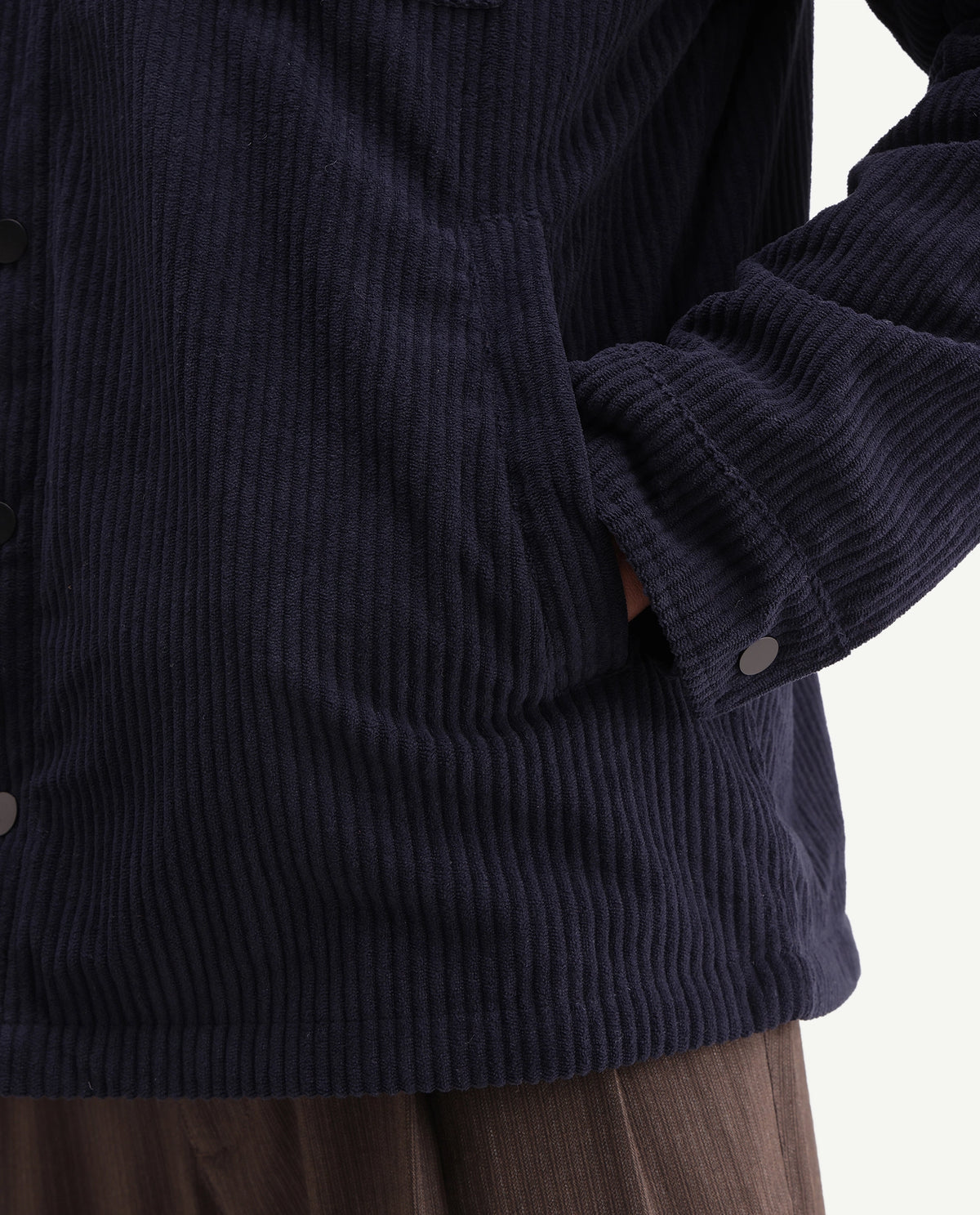 Rare Rabbit Men Liro Primary Navy Polyester Spread Collar Plain Regular Jacket