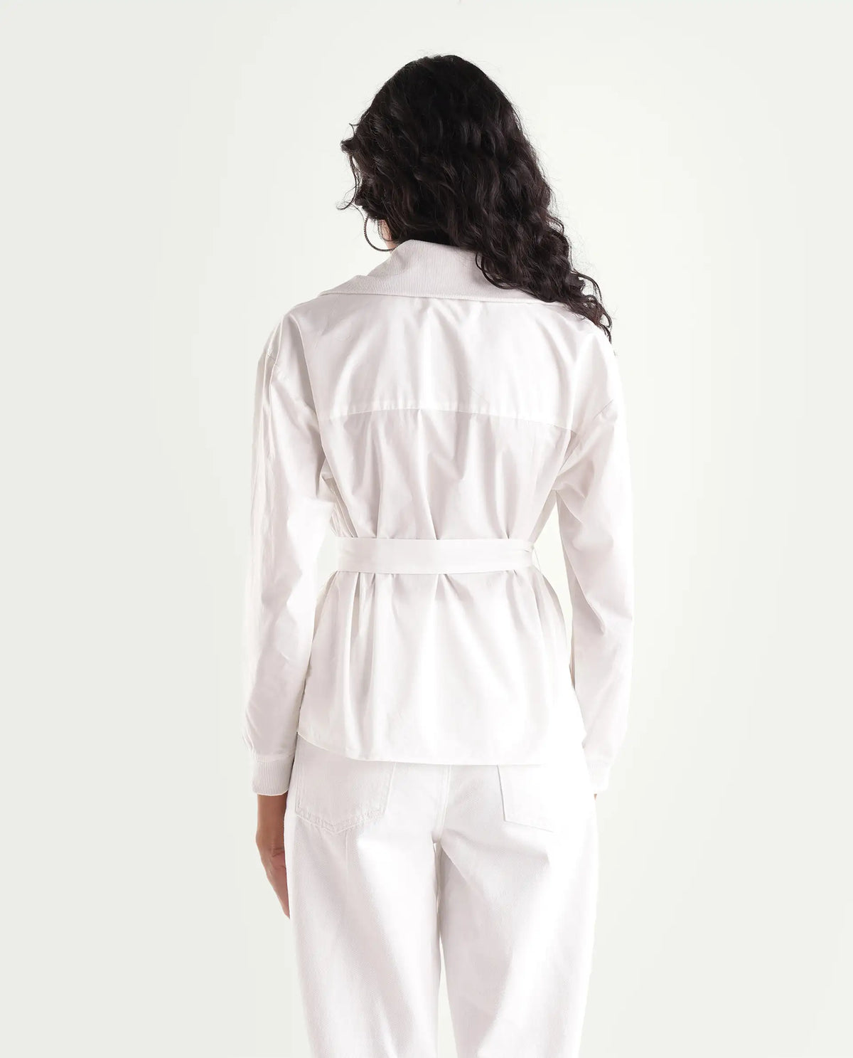 Rareism Womens Tokataw26 Off White Cotton Over Lap Wrap Jacket