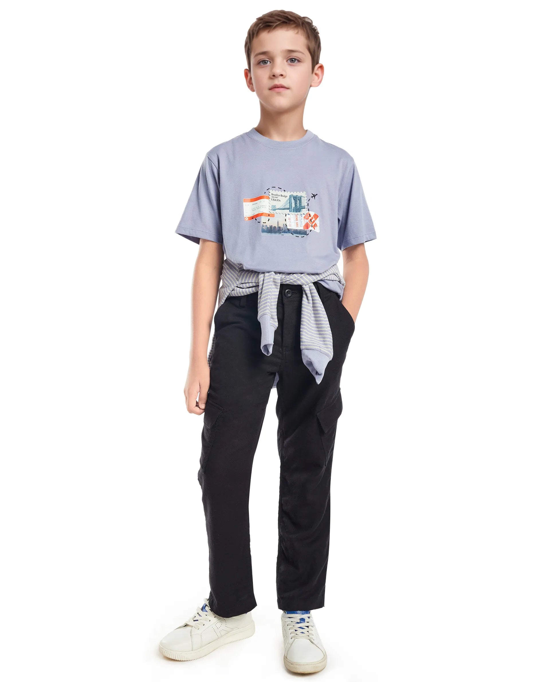 Rare Ones Kids Seok Dusky Purple Cotton Graphic Print Regular Fit T-Shirt