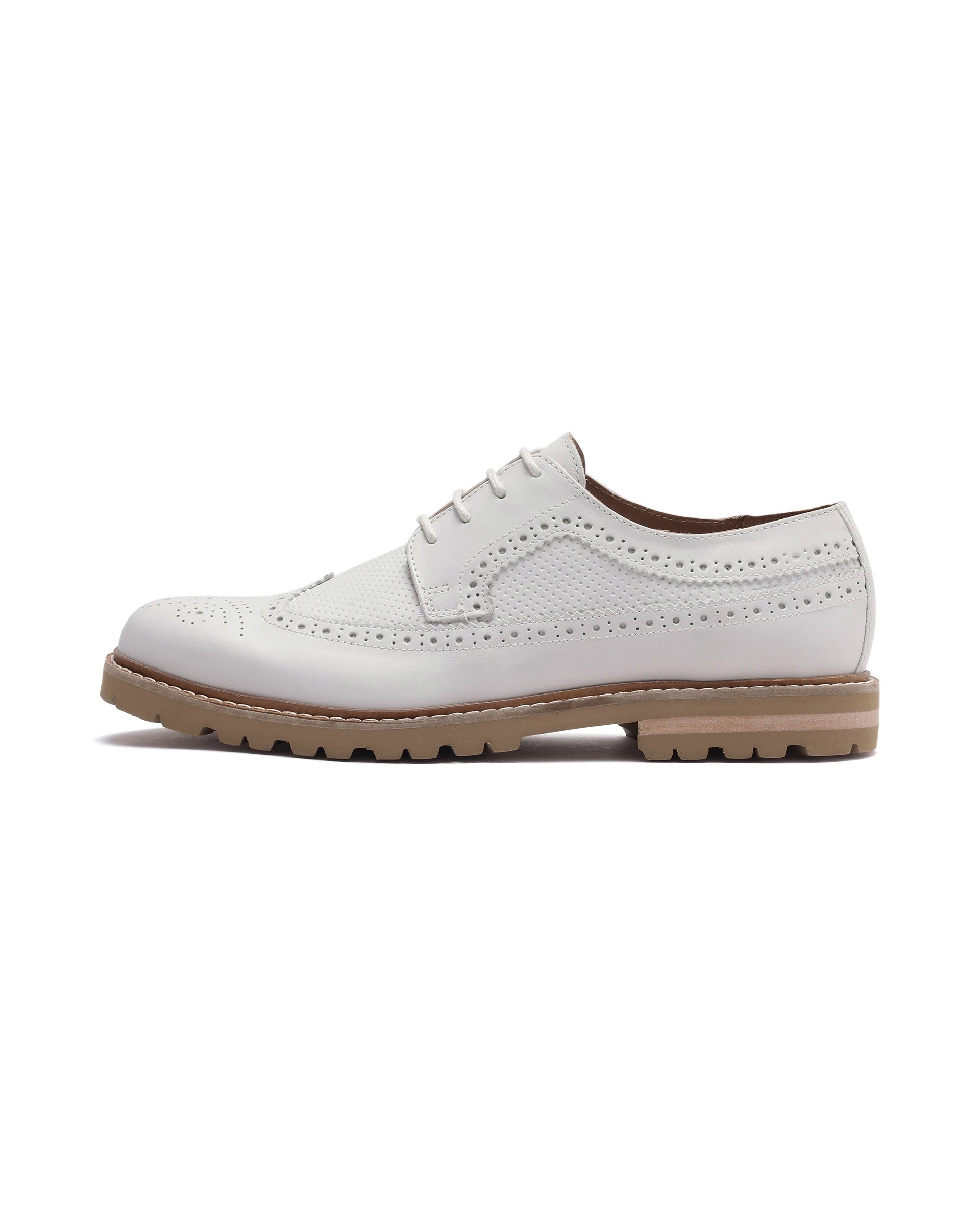 Rare Rabbit Men Brox Ivory Lace-Up Shoes