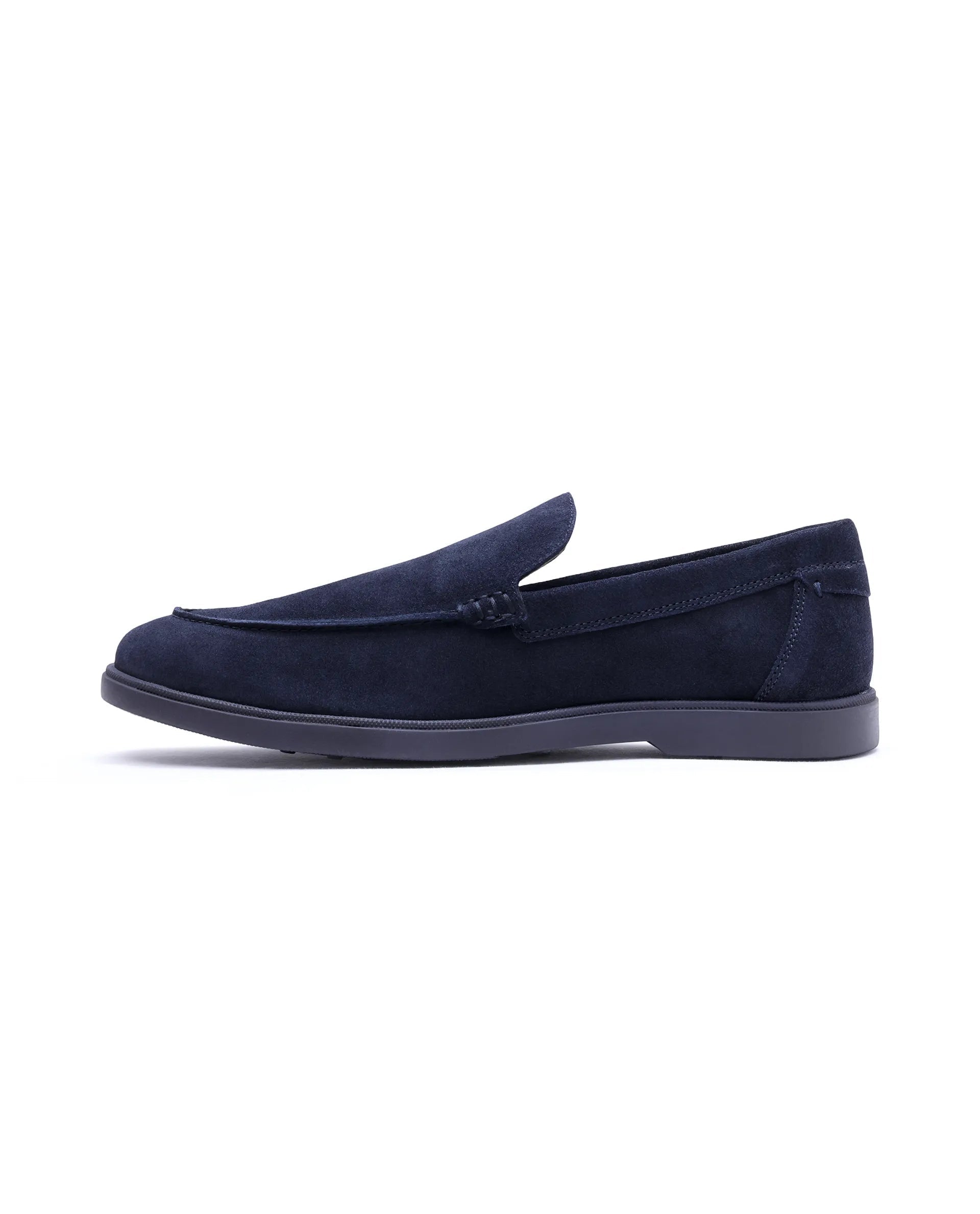 Rare Rabbit Men Velour Navy Suede Leather Slip-On Closure Loafer