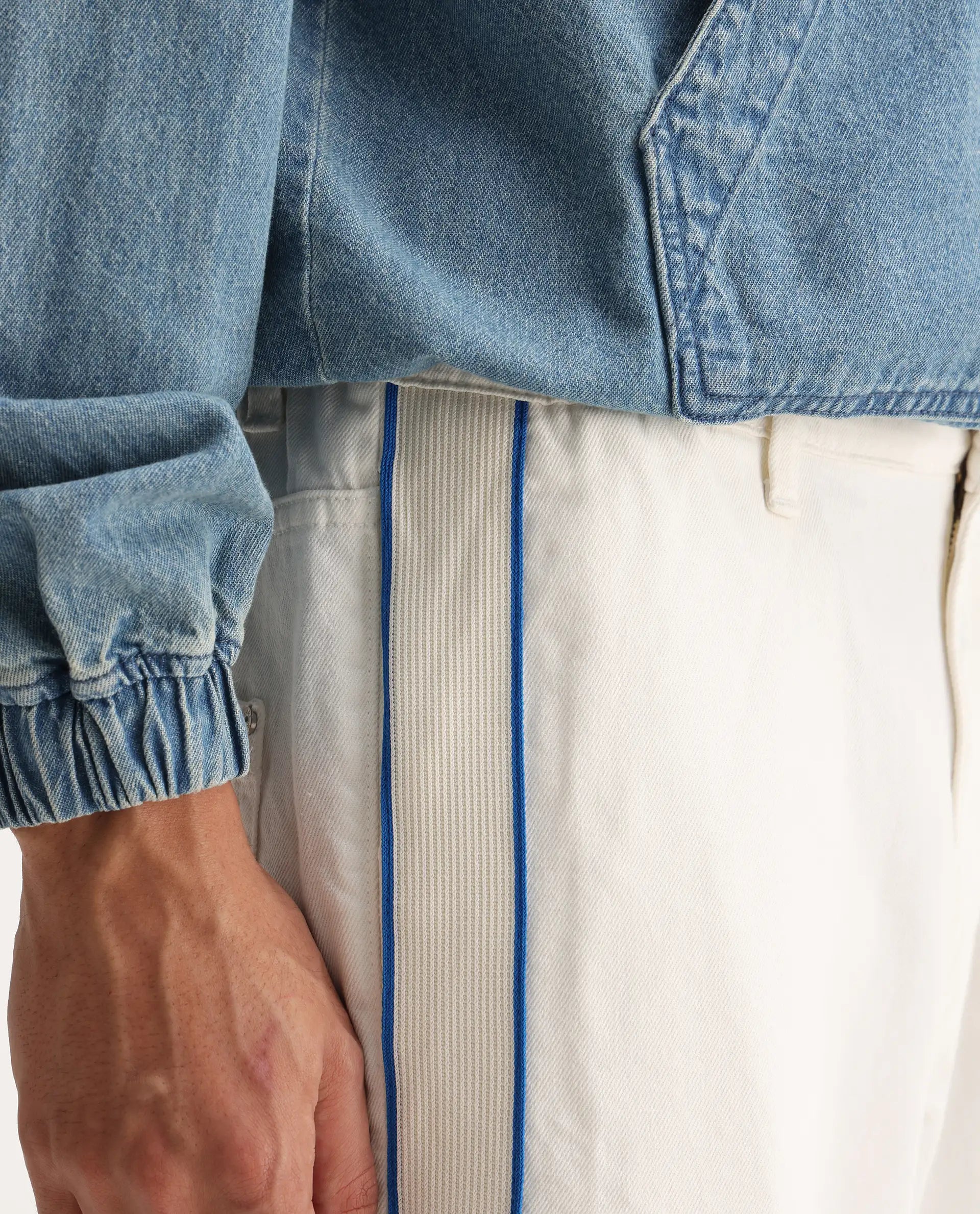 Rare Rabbit Men's Cotton Plain Baggy Fit Jeans