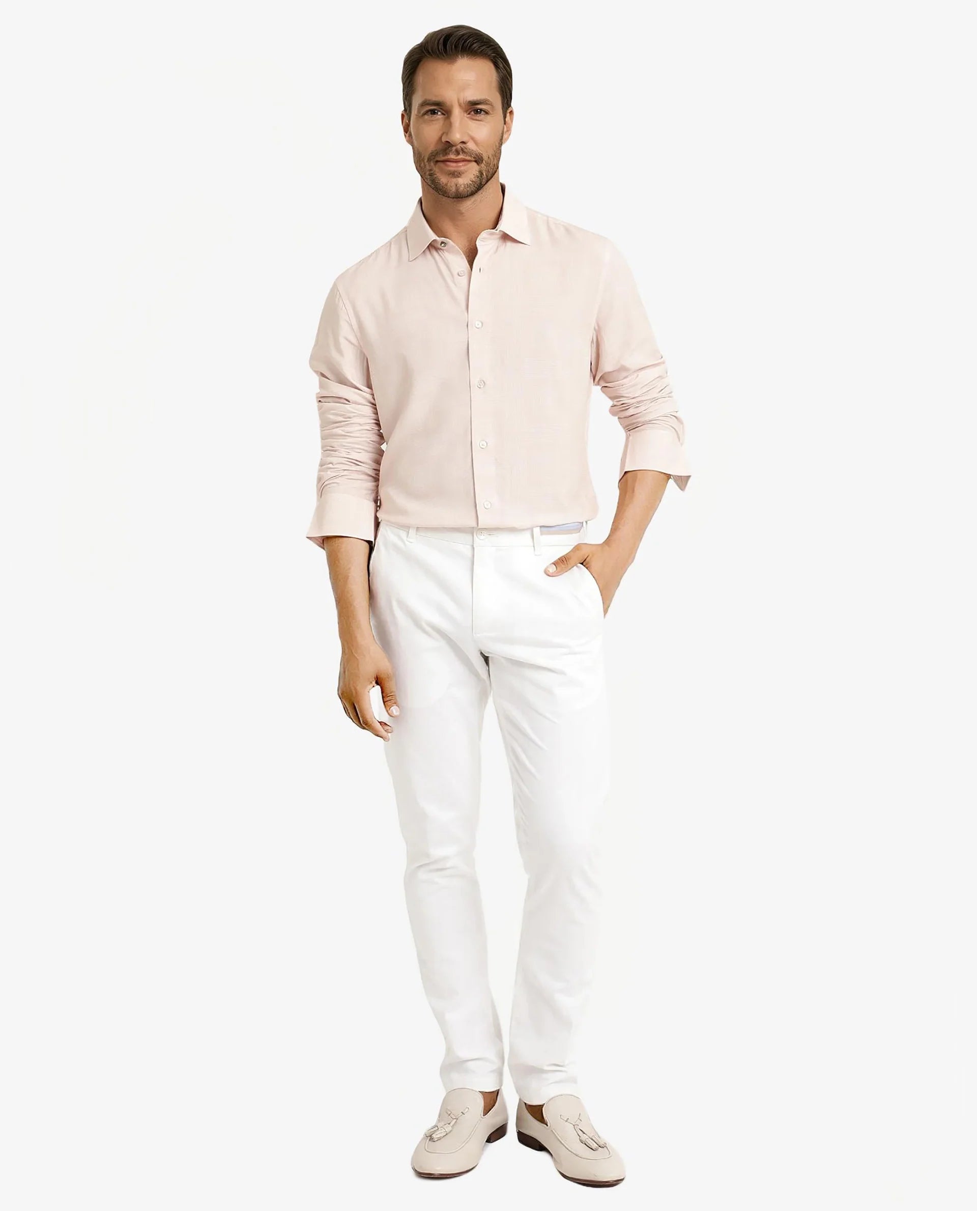 Rare Rabbit Men Swift Beige Viscose Fabric Full Sleeve Regular Fit Geometric Print Shirt