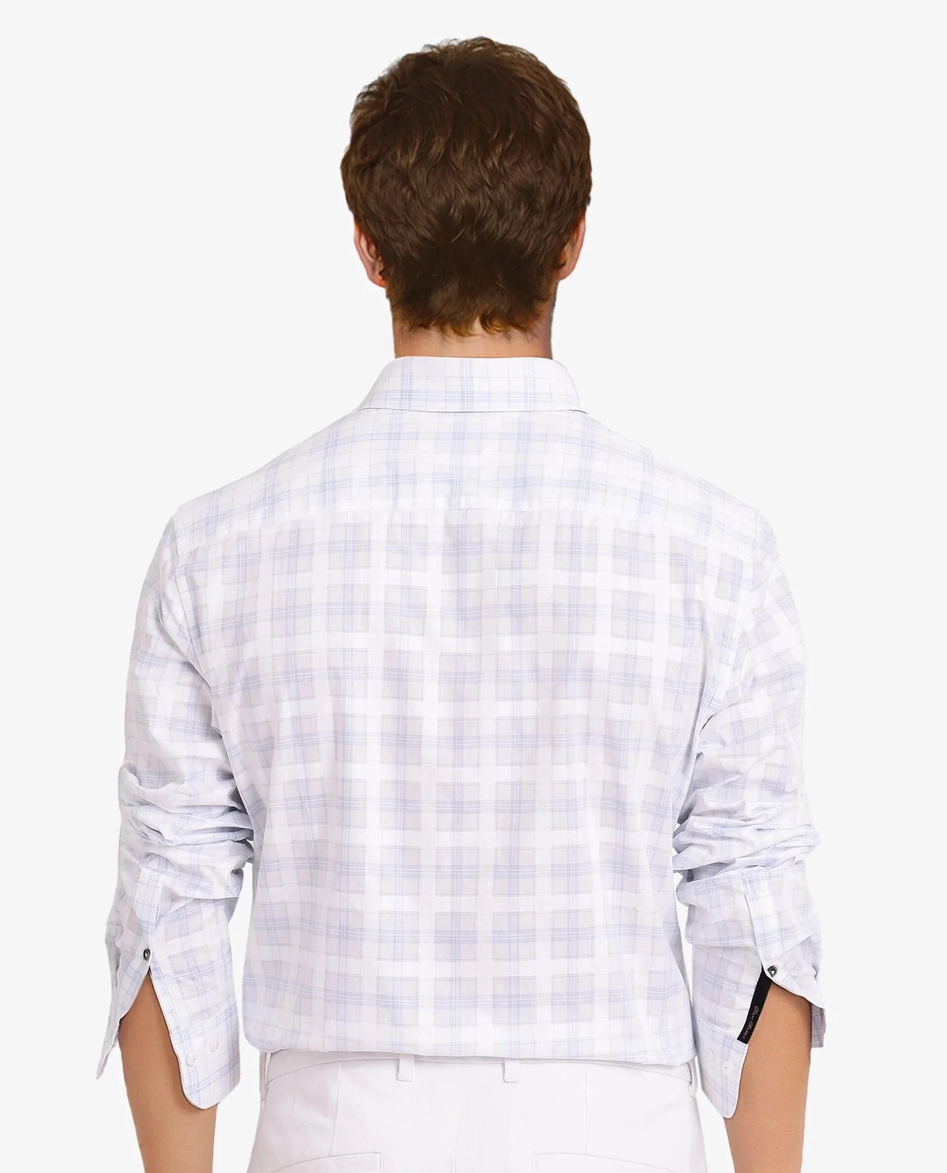 Rare Rabbit Men Vory White Cotton Fabric Full Sleeve Regular Collar Button Closure Regular Fit Checks Shirt