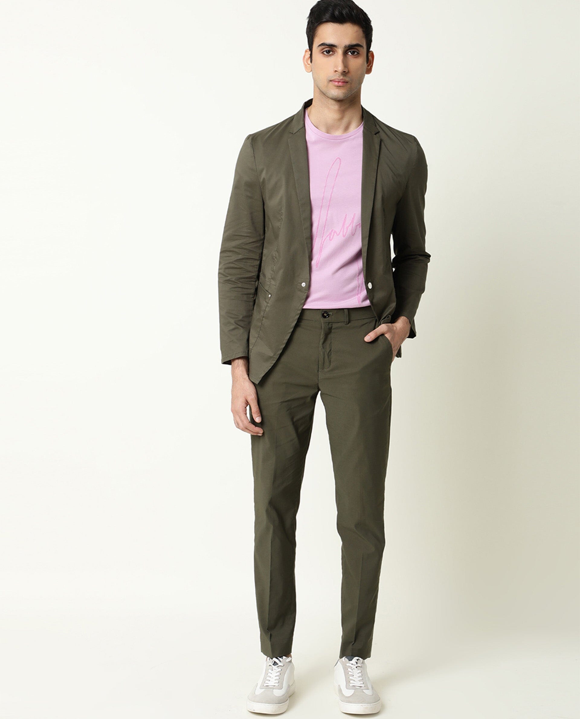 Style Army Green Blazer Mens Rare Rabbit Men's Glaze Olive Viscose