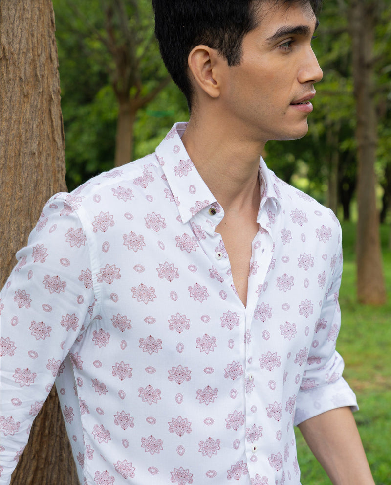 OVERALL FLORAL PRINT SHIRT
