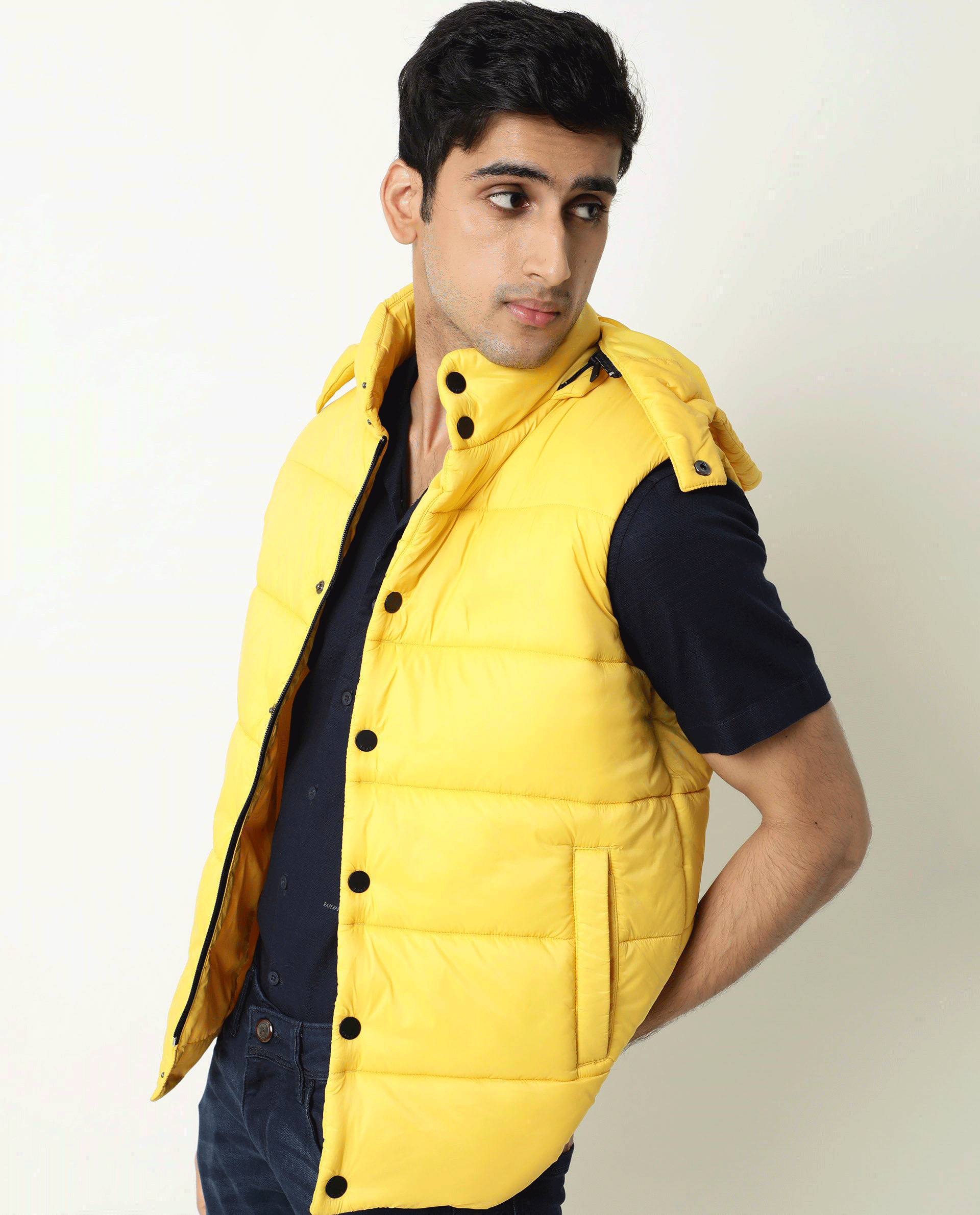 Yellow 2025 hooded jacket