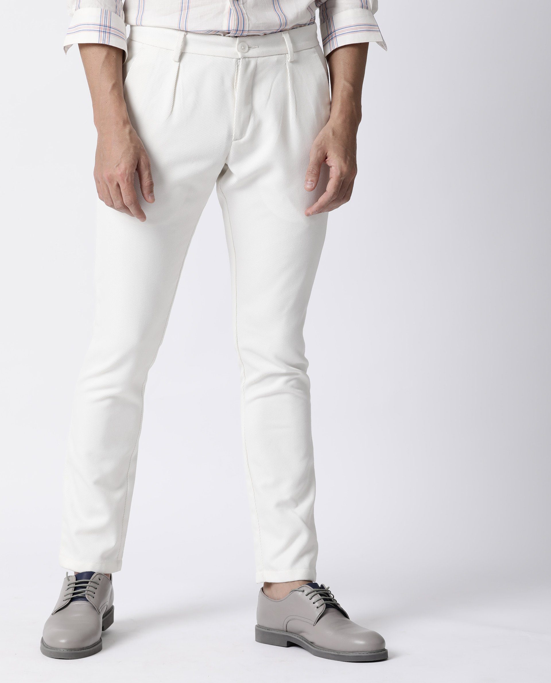 Buy Stone Ankle Length Stretch Chinos Online at Muftijeans