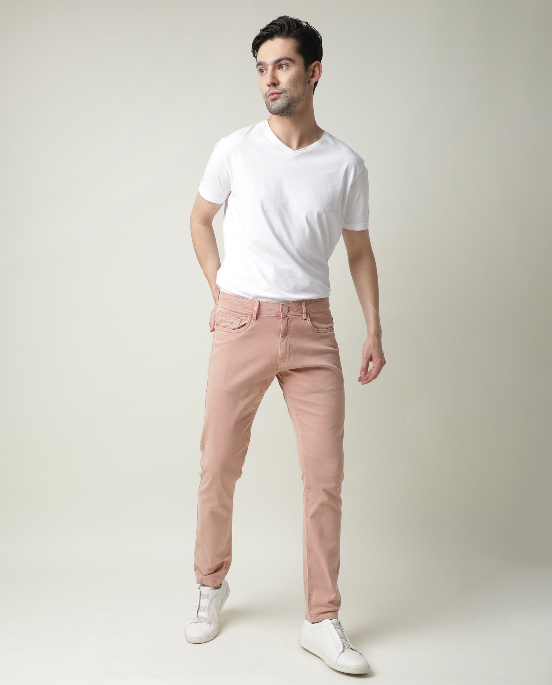 Buy Light Pink Solid Women Slim Pants Online  W for Woman