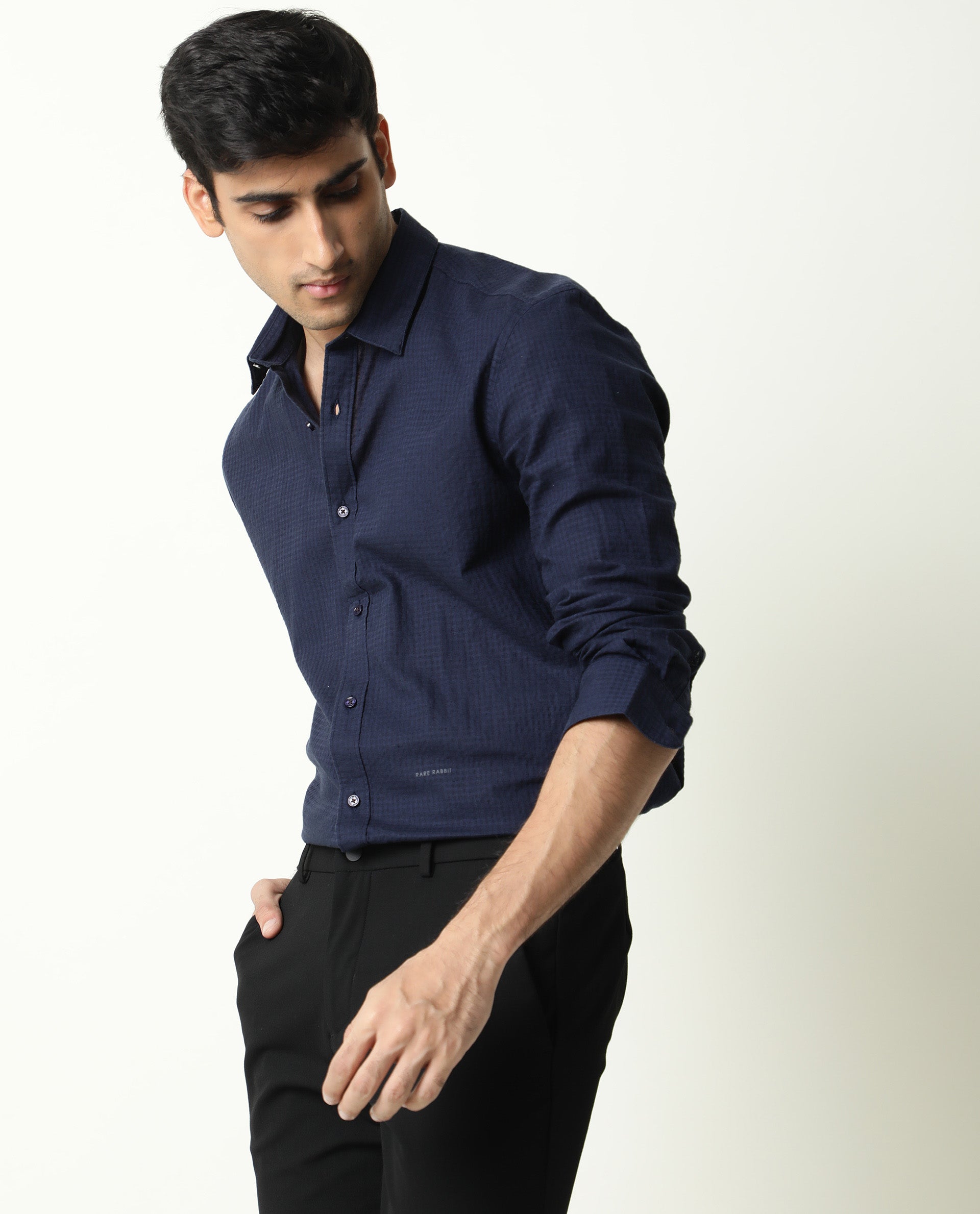 How To Wear A Navy Shirt With Black Pants • Ready Sleek