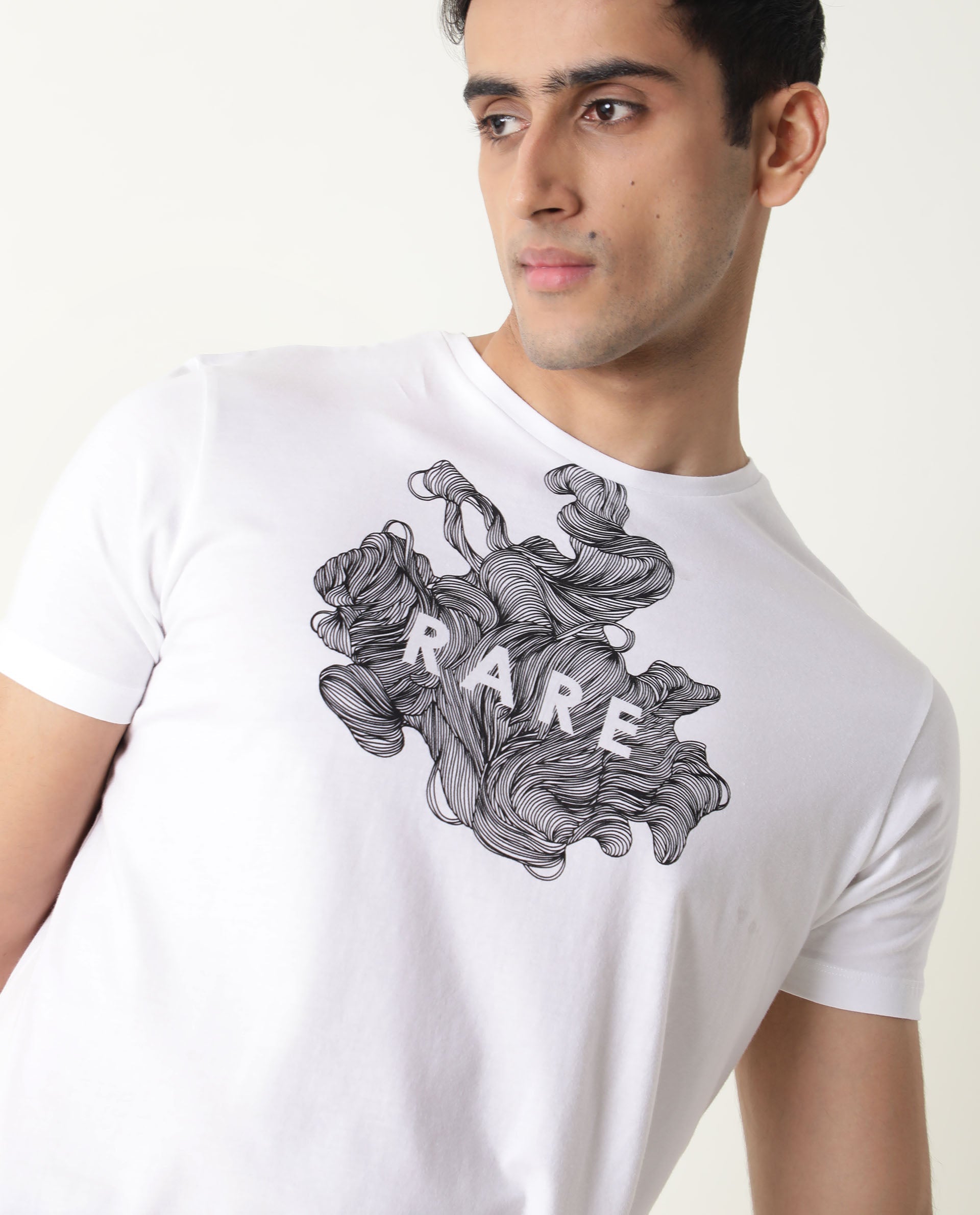 Buy Graphic Design Mens T Shirt White | Rare Rabbit