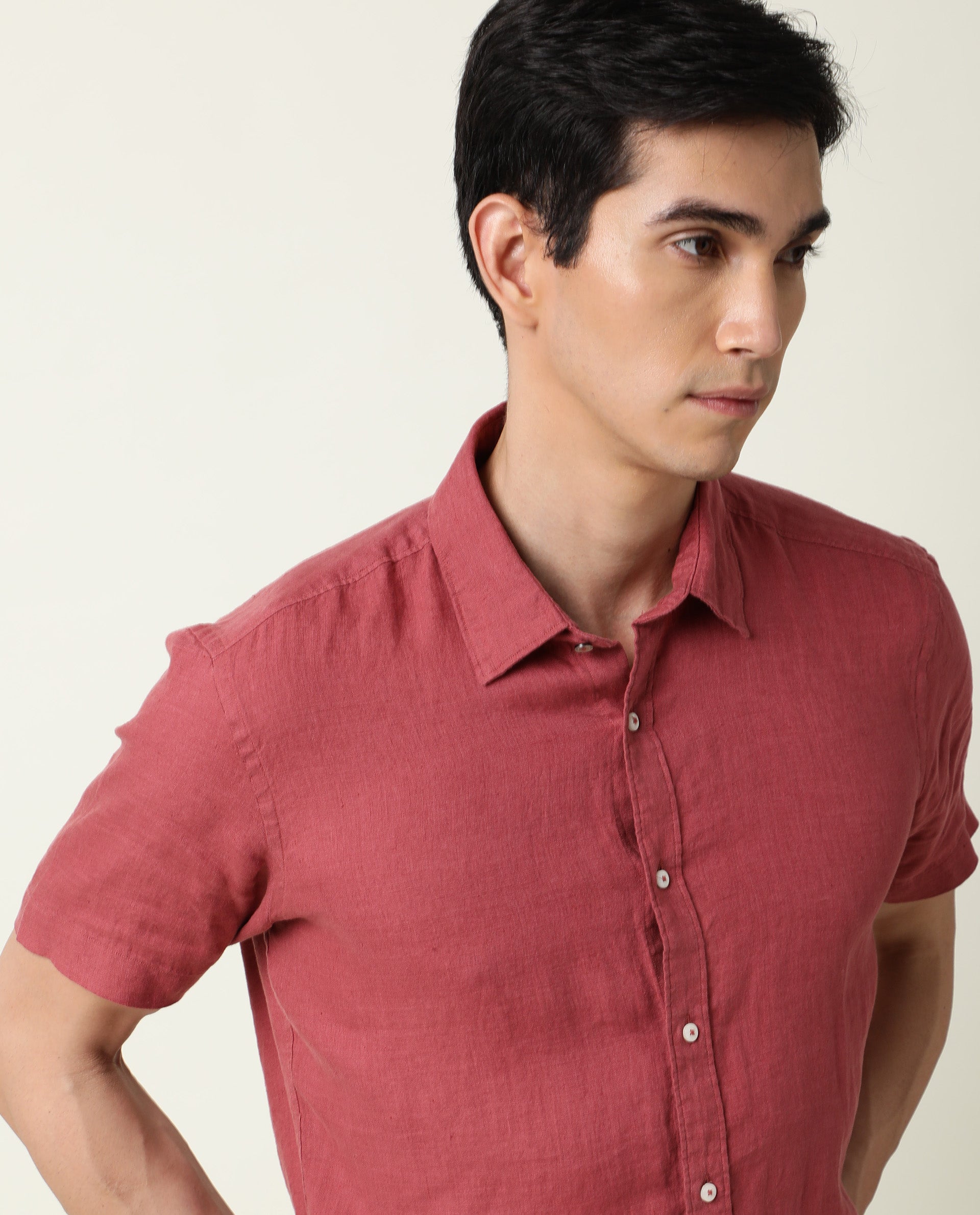 Mens short sleeve pink on sale shirts