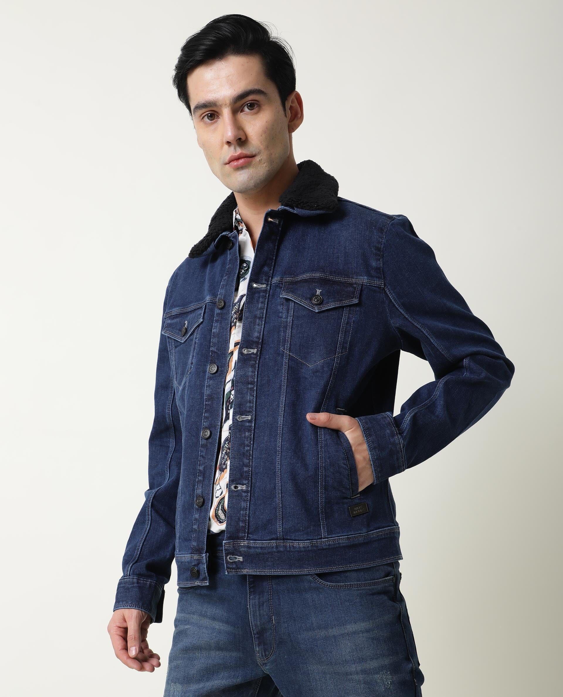 THIRD QUADRANT Men's loose fit Trucker Jacket with stone wash | Denim –  Fashionmongers