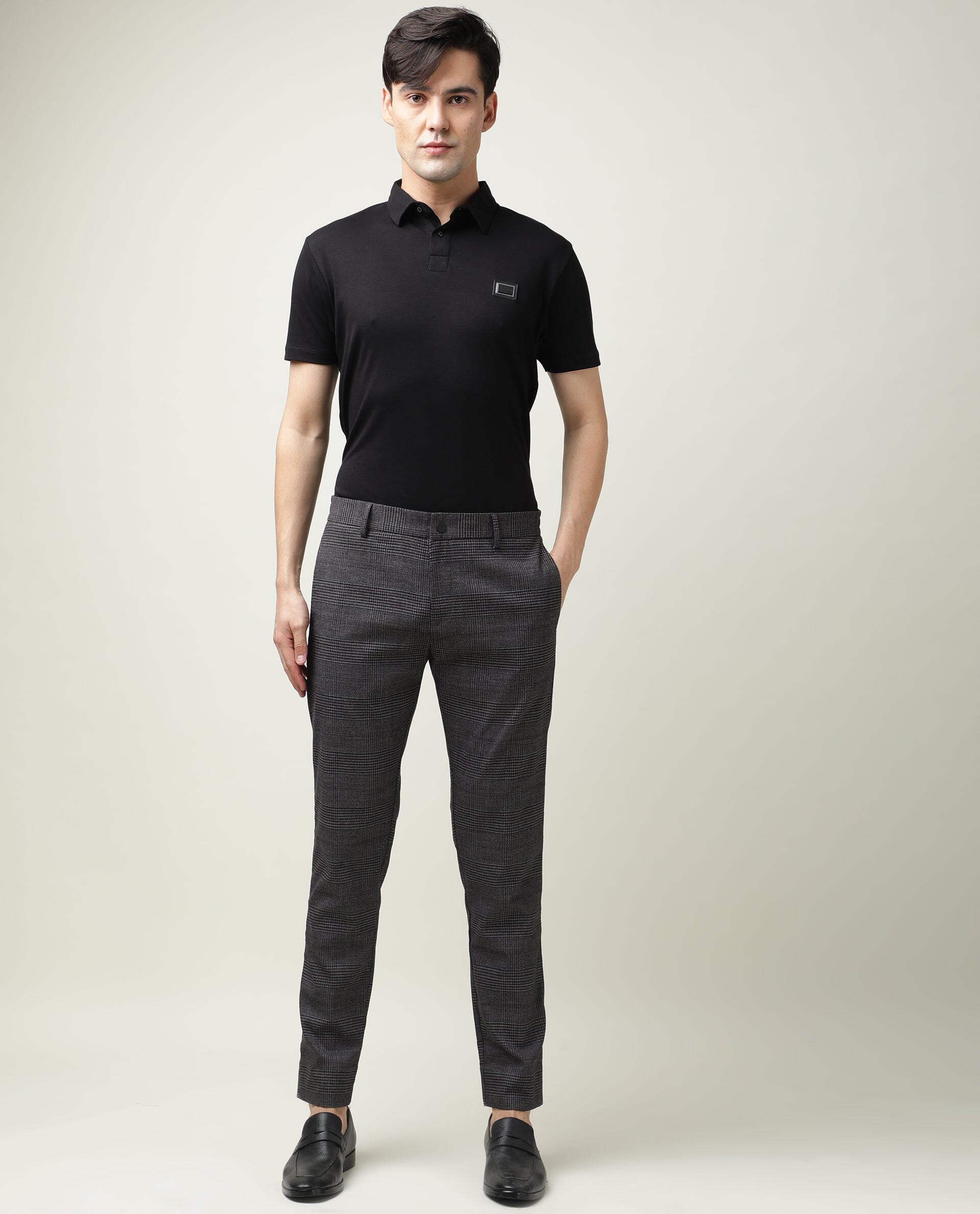 Mens Pants Cotton Jeans pants for Men in Dark Grey Color and Regular Fit  Pattern