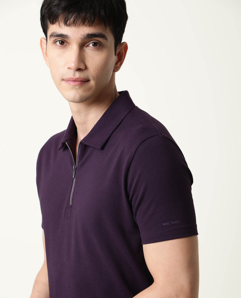 REFINED POLO WITH ZIP DETAIL