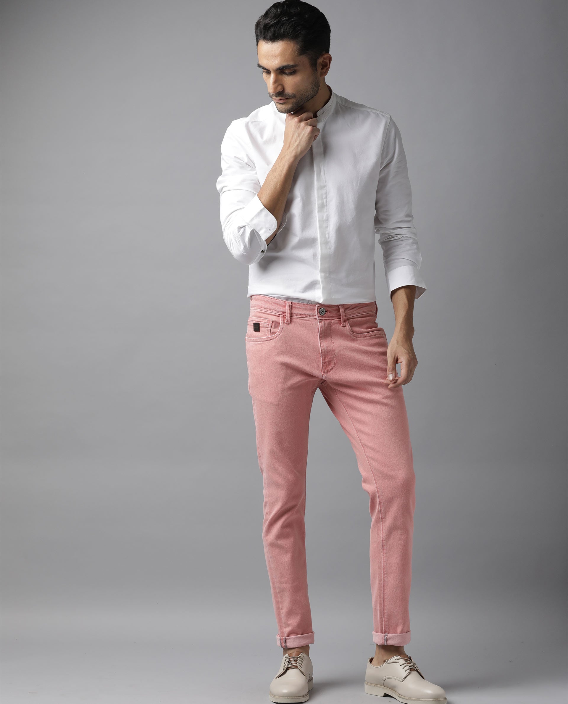 Buy Van Heusen Pink Trousers Online  720547  Van Heusen