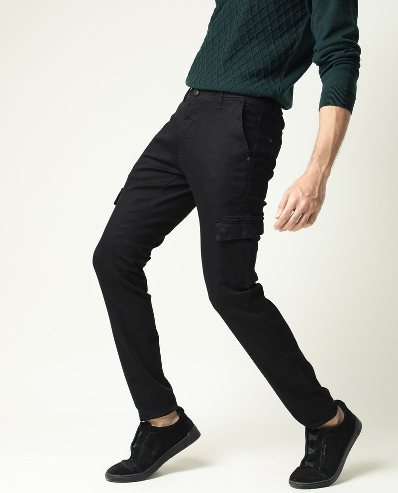 Trousers  Mens Van Heusen Slim Fit Business Trouser Dark Black  Darpan  Clinics