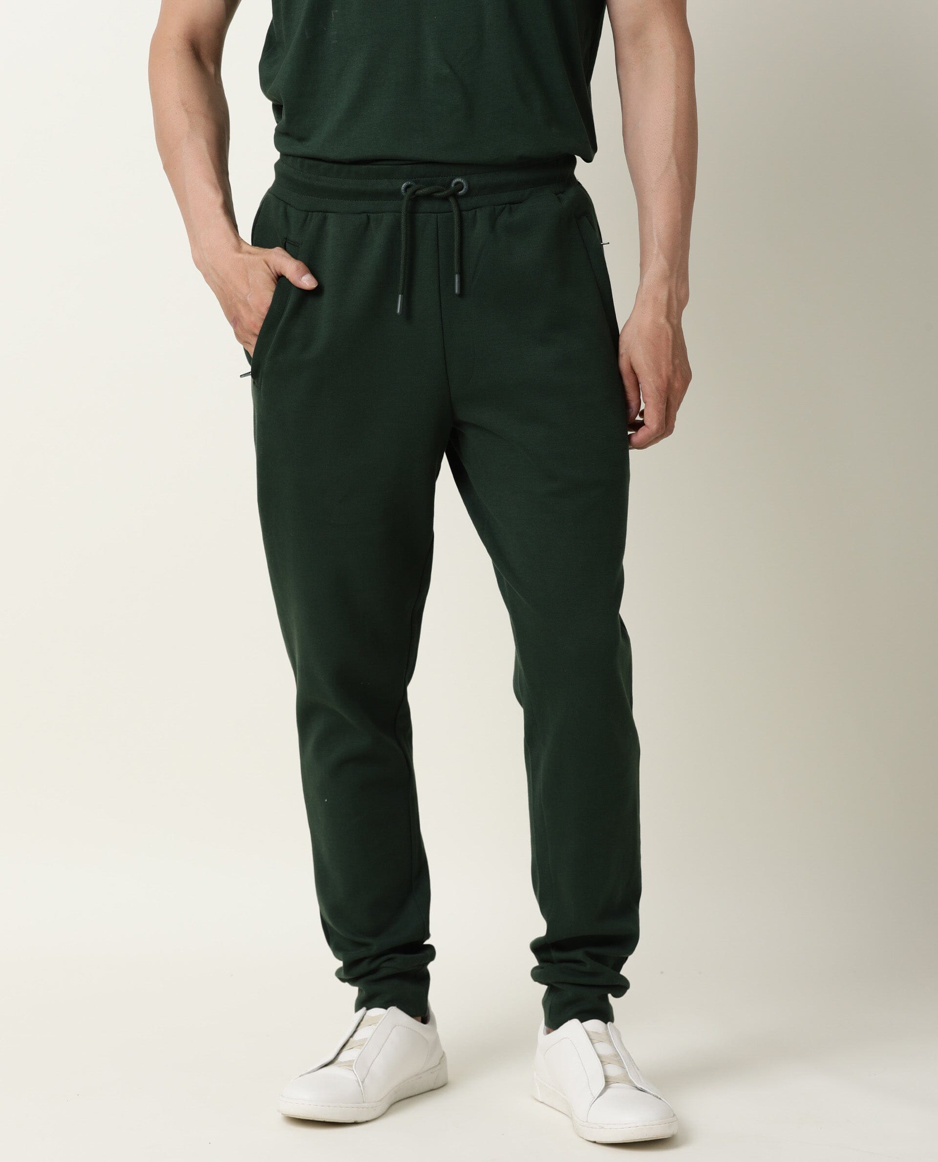 Mens green sale track pants