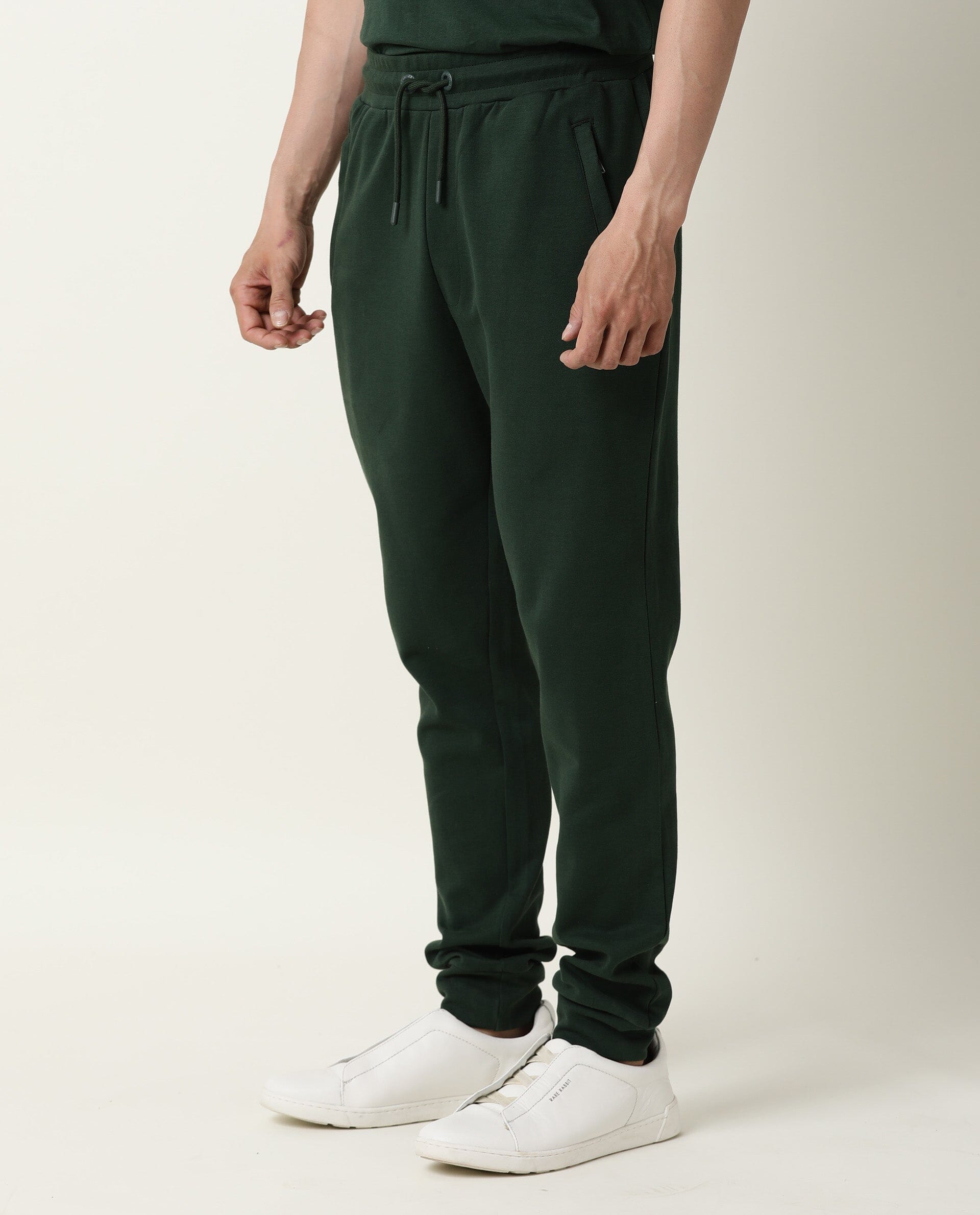 Buy CELIO Green Solid Cotton Regular Fit Men's Track Pants | Shoppers Stop