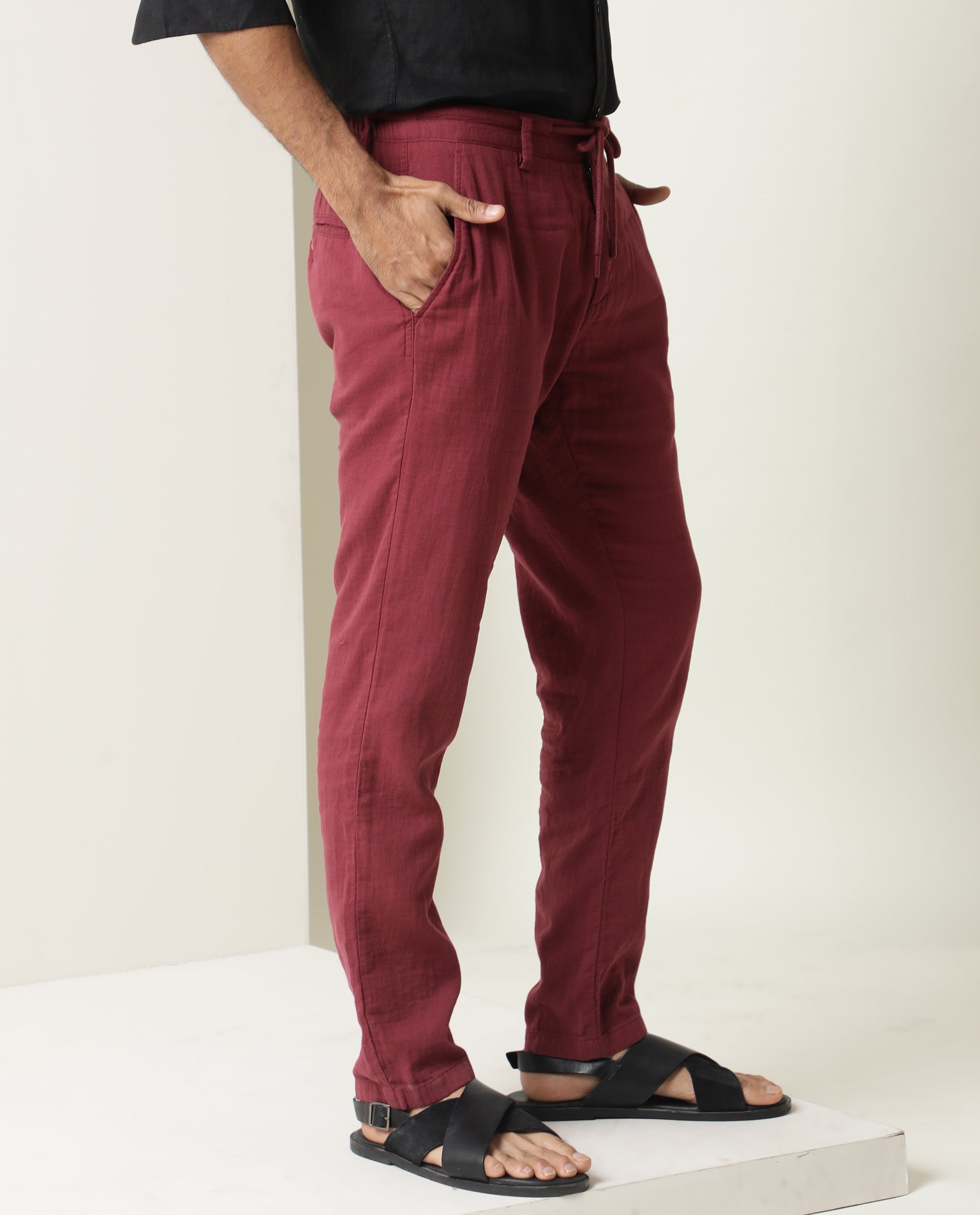 Men Red Trousers  Buy Men Red Trousers online in India