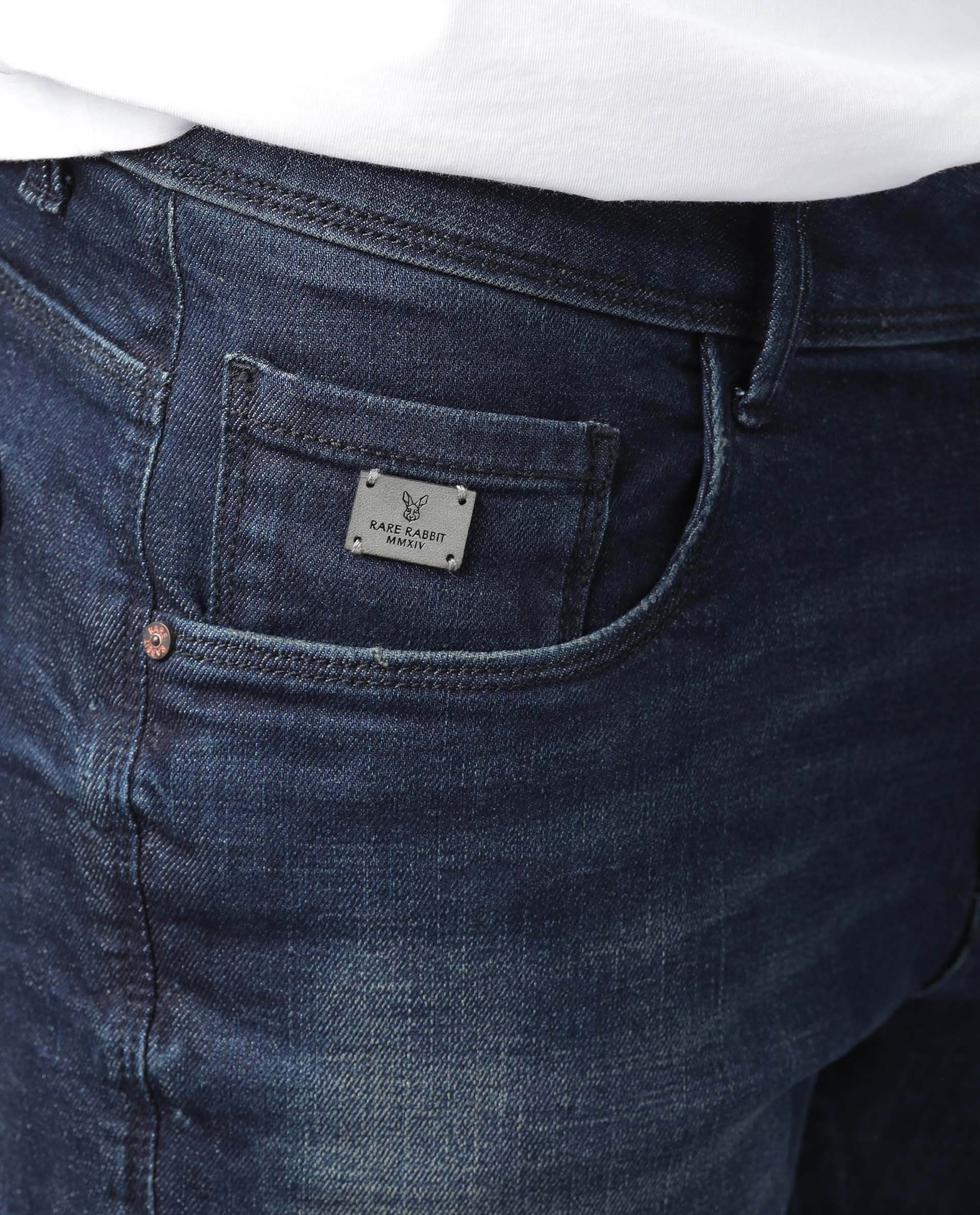 Buy Dark Blue Mid Rise Leon Slim Fit Jeans for Men Online at Selected Homme  | 403230