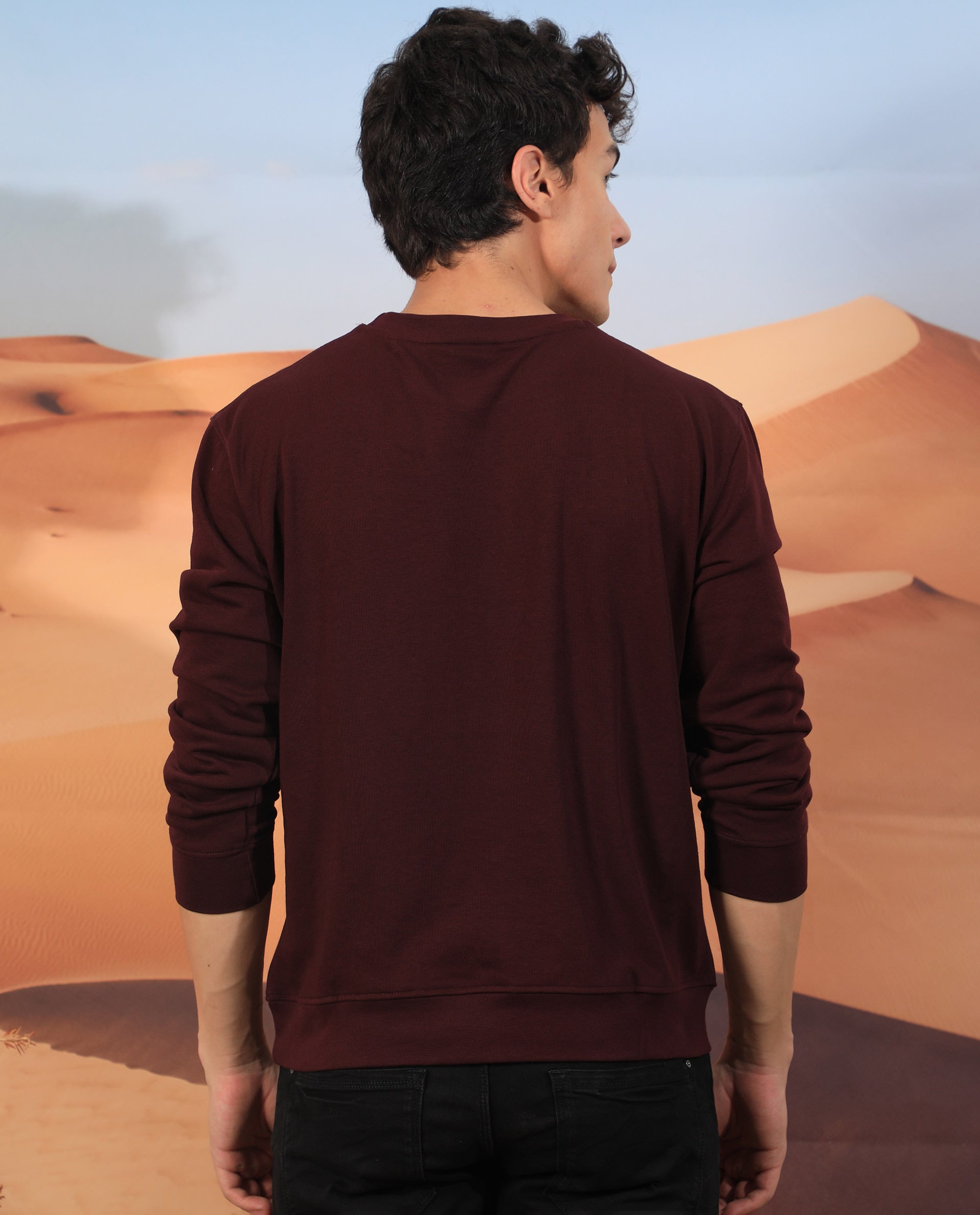 Maroon on sale cotton sweatshirt